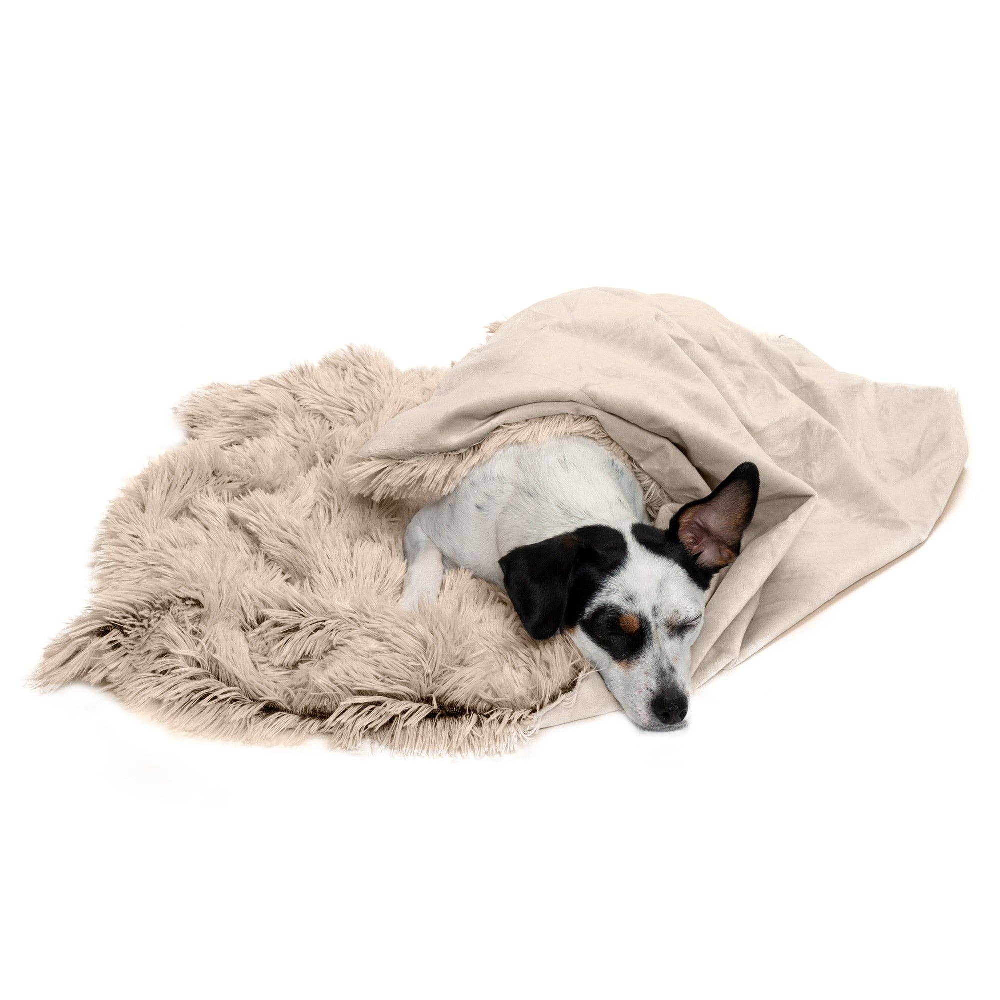 Long Fur & Velvet Pet Throw Blanket: Gray / Small