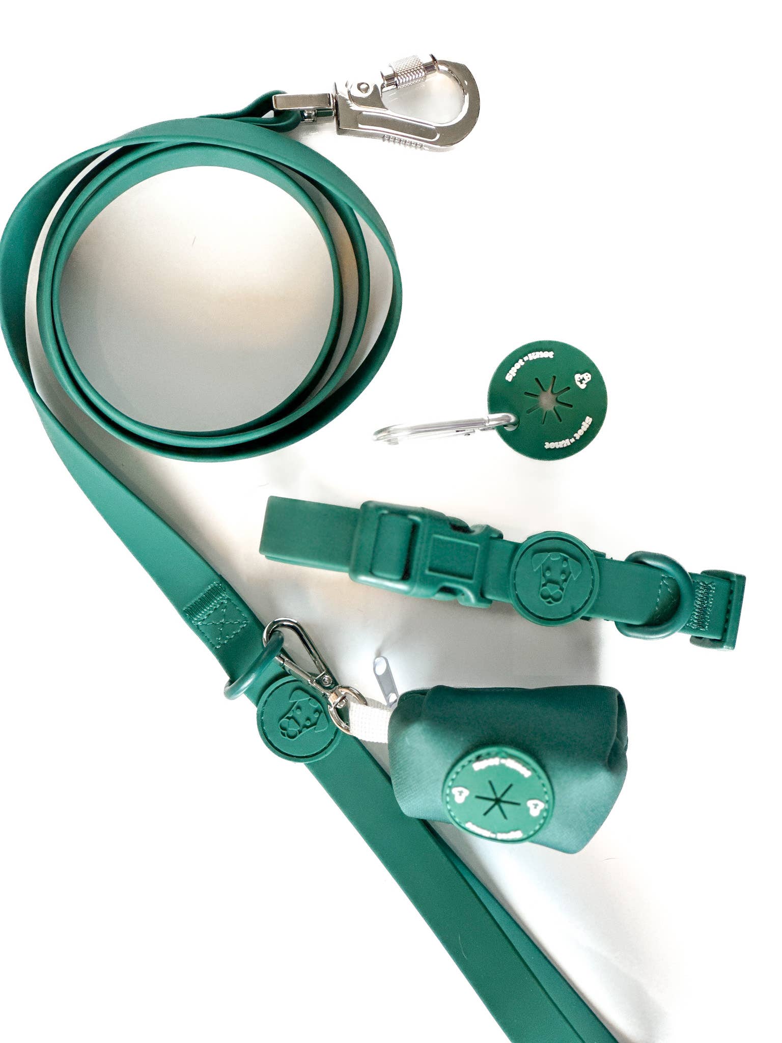 Spot N Knot - Dog Walk Bundle | Leash, Collar, Poop Loop, Waste Bag Holder