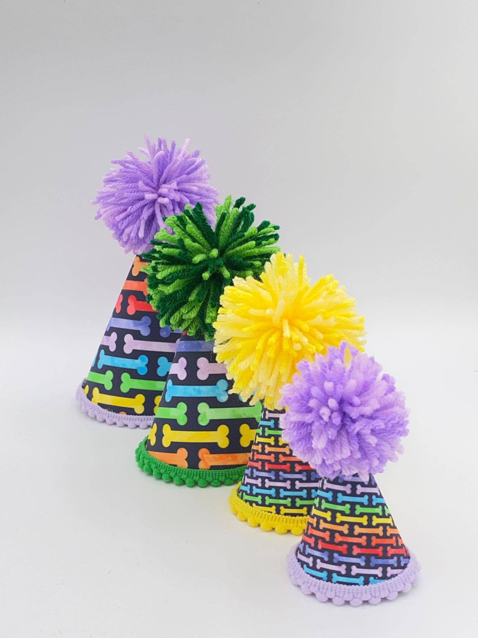 Pup Party Hats - Rainbow Bones Party Hat