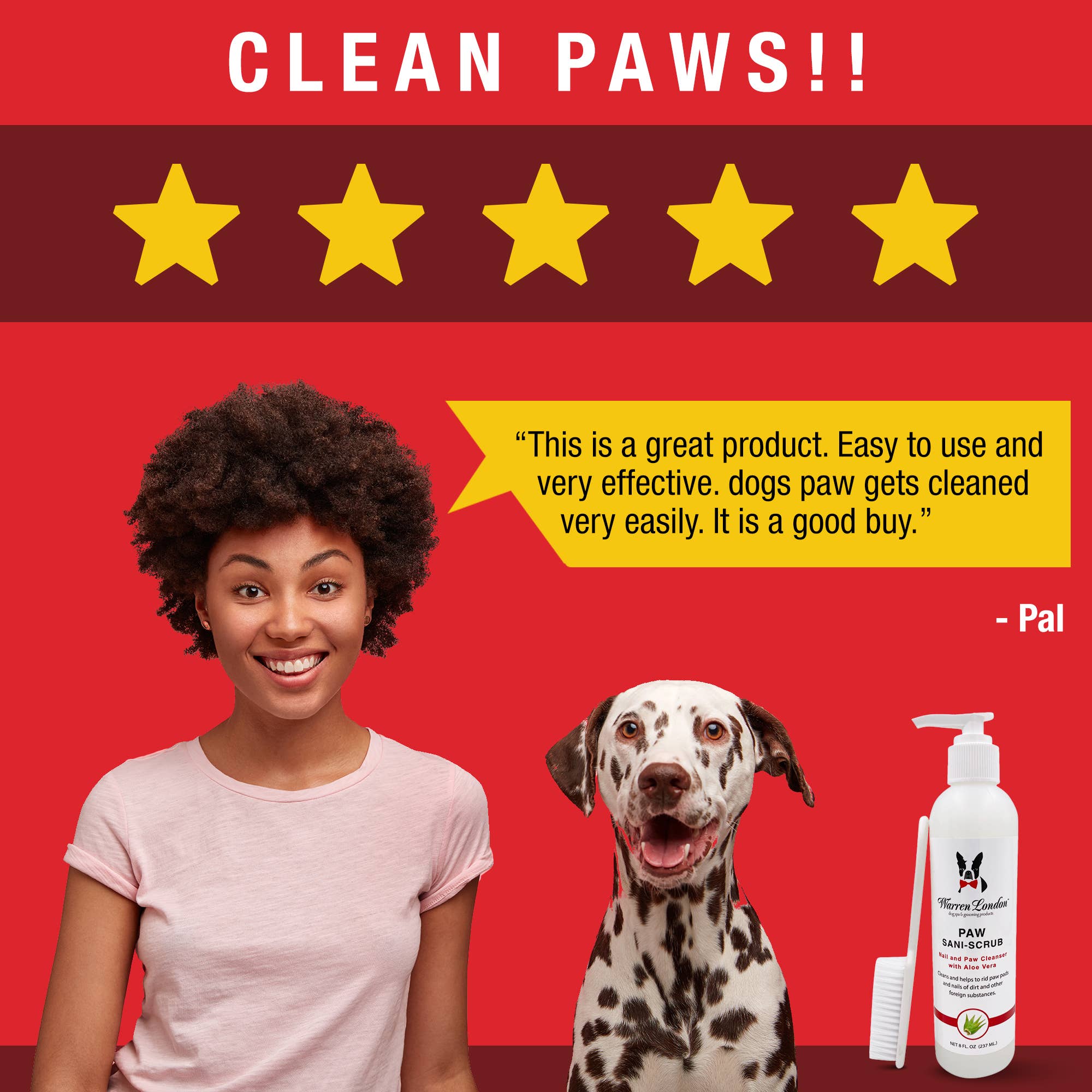 Warren London Dog Products - Paw Sani-Scrub - 2 Sizes