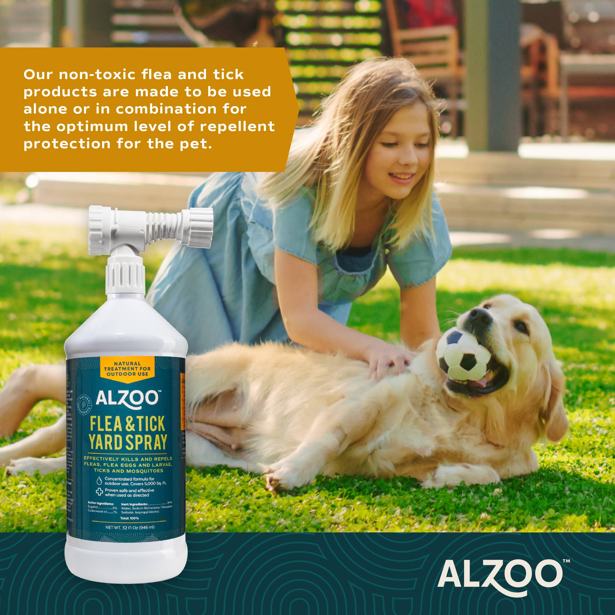 ALZOO - ALZOO Plant-Based Flea & Tick Yard Spray 32oz