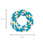 dimensions of the Blue and White Cotton Rope Circle Ring