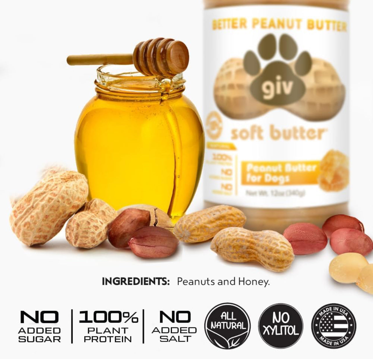 All-Natural Human-Grade Peanut Butter for Dogs