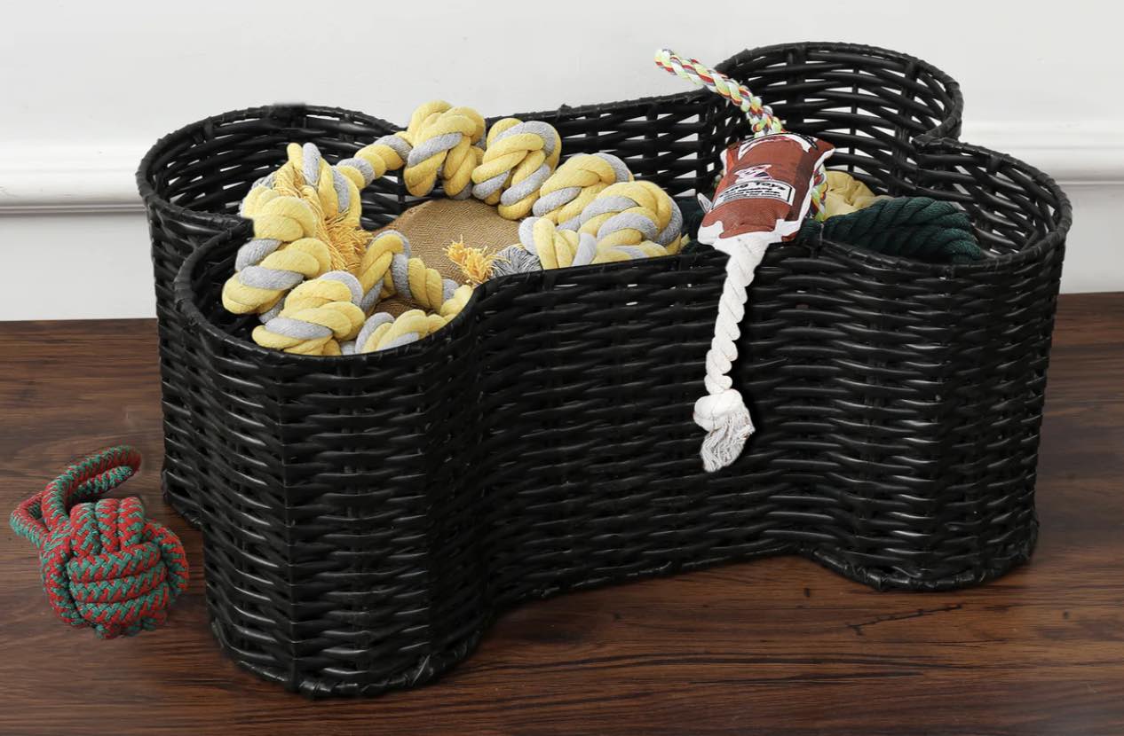 Hoxley Dog Toy Storage Basket - Black