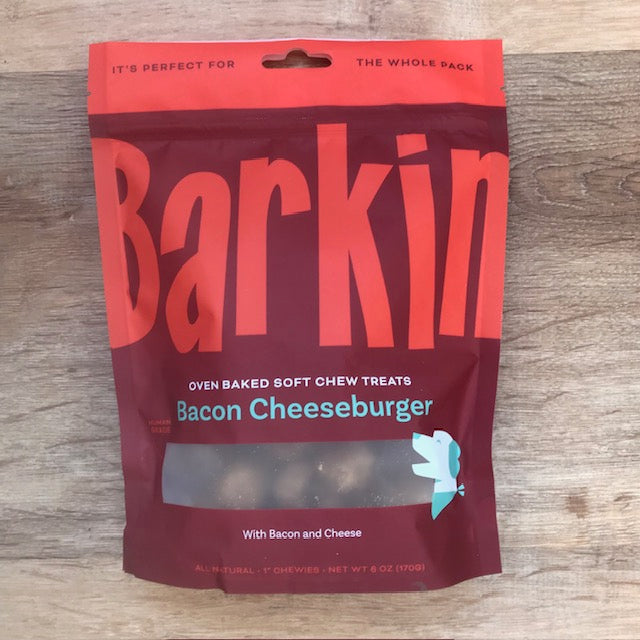 Barkin Bacon Cheeseburger- oven Baked Soft Chew Dog Treats