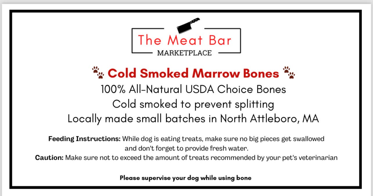 The Meat Bar Marketplace - Organic Cold Smoked Marrow Bones