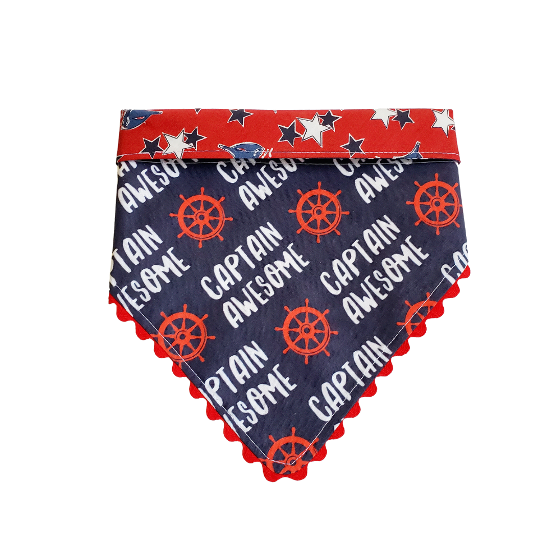 Charlie & the Hound - Captain Awesome - Reversible Dog Collar Bandana