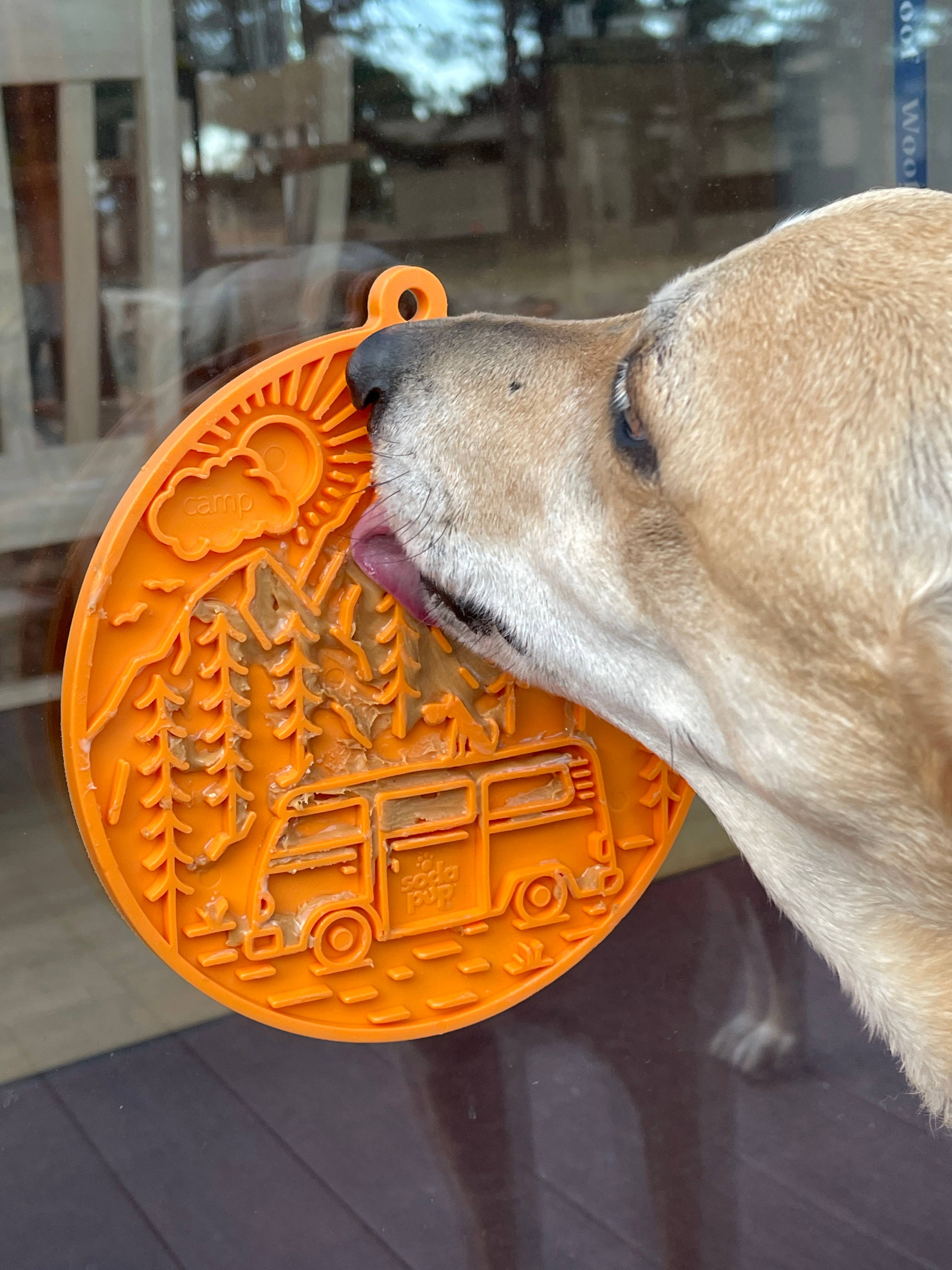 SodaPup - Camp eMat Enrichment Lick Mat With Suction Cups