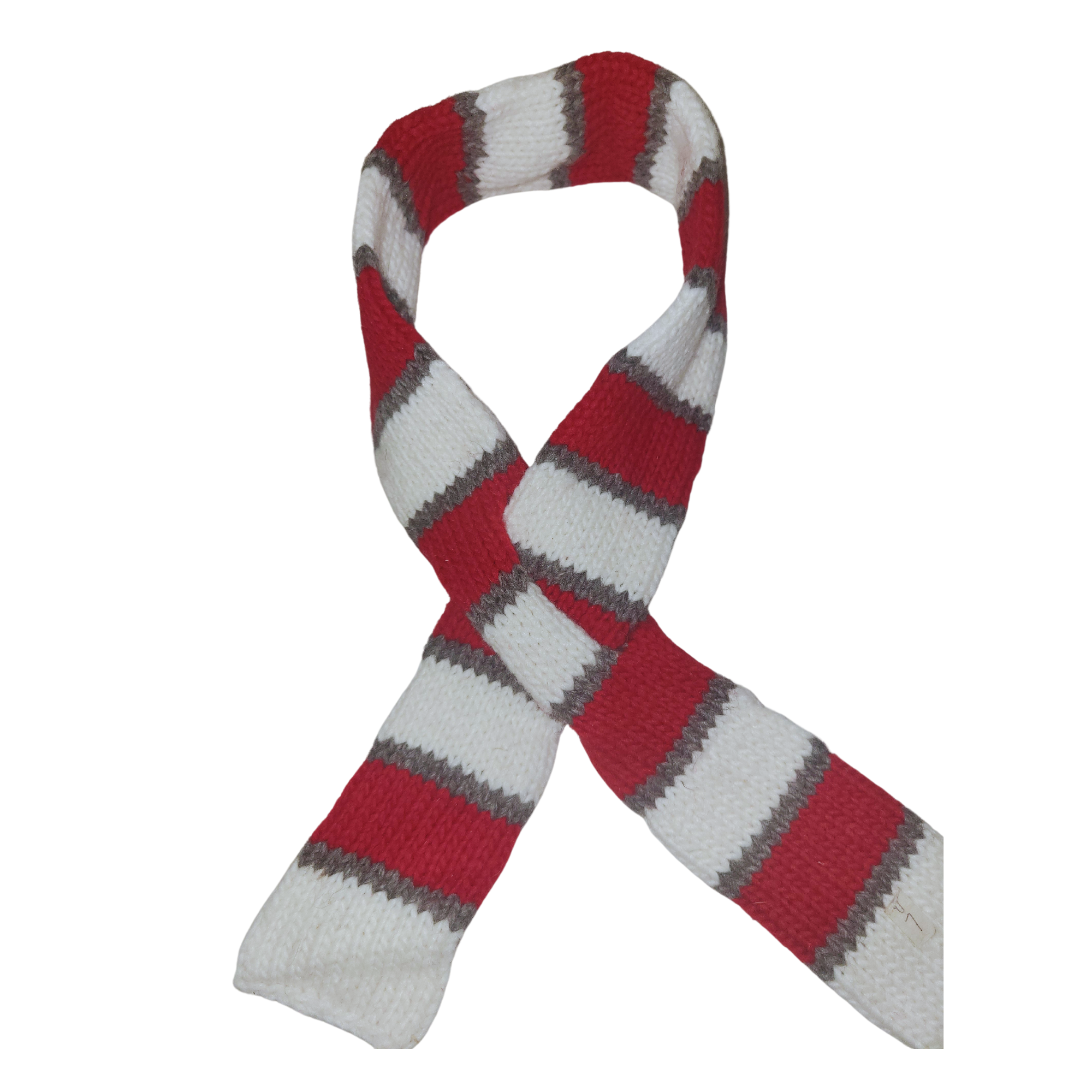 White and Red Pet Scarf