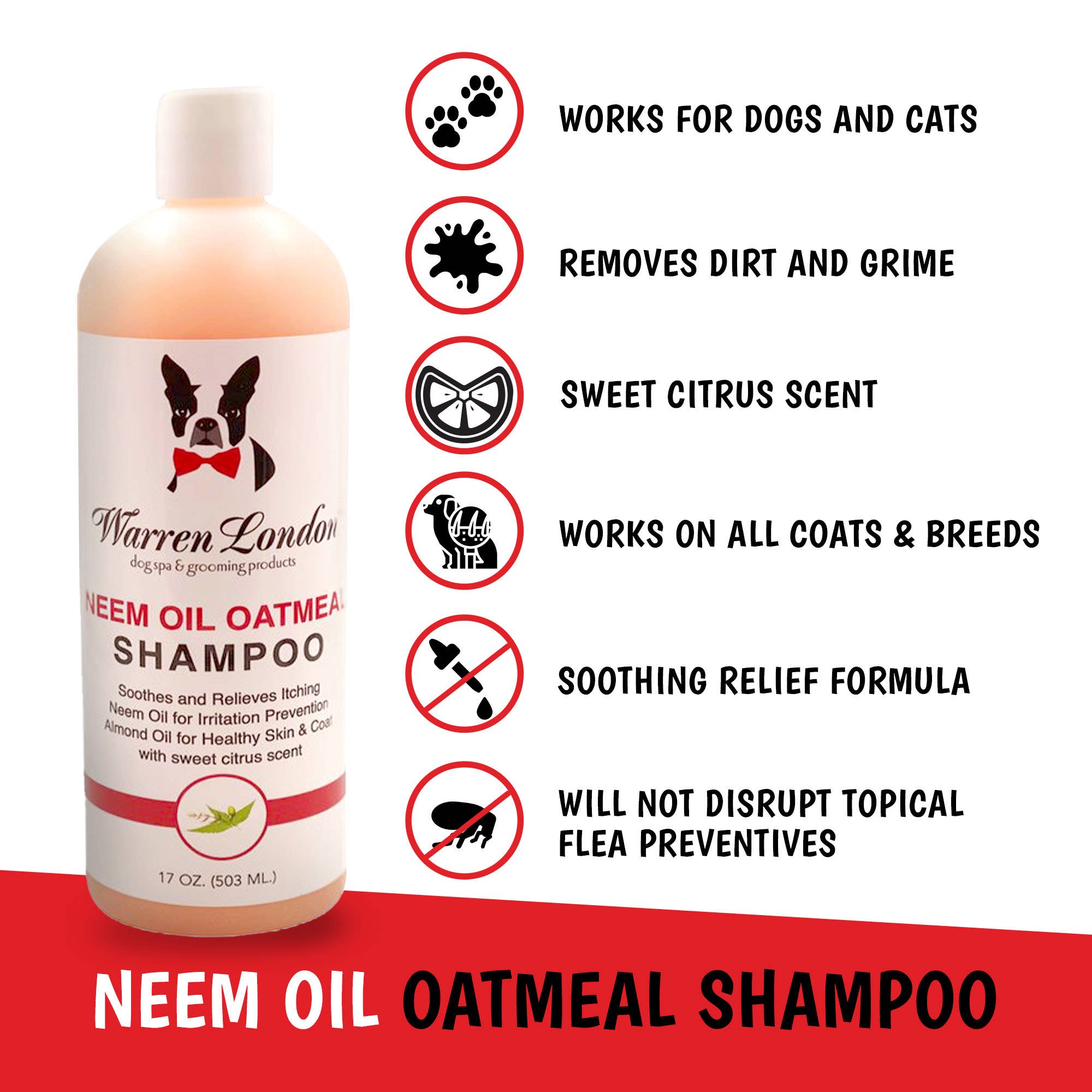 Warren London Dog Products - Shampoo: Neem Oil - 2 Sizes