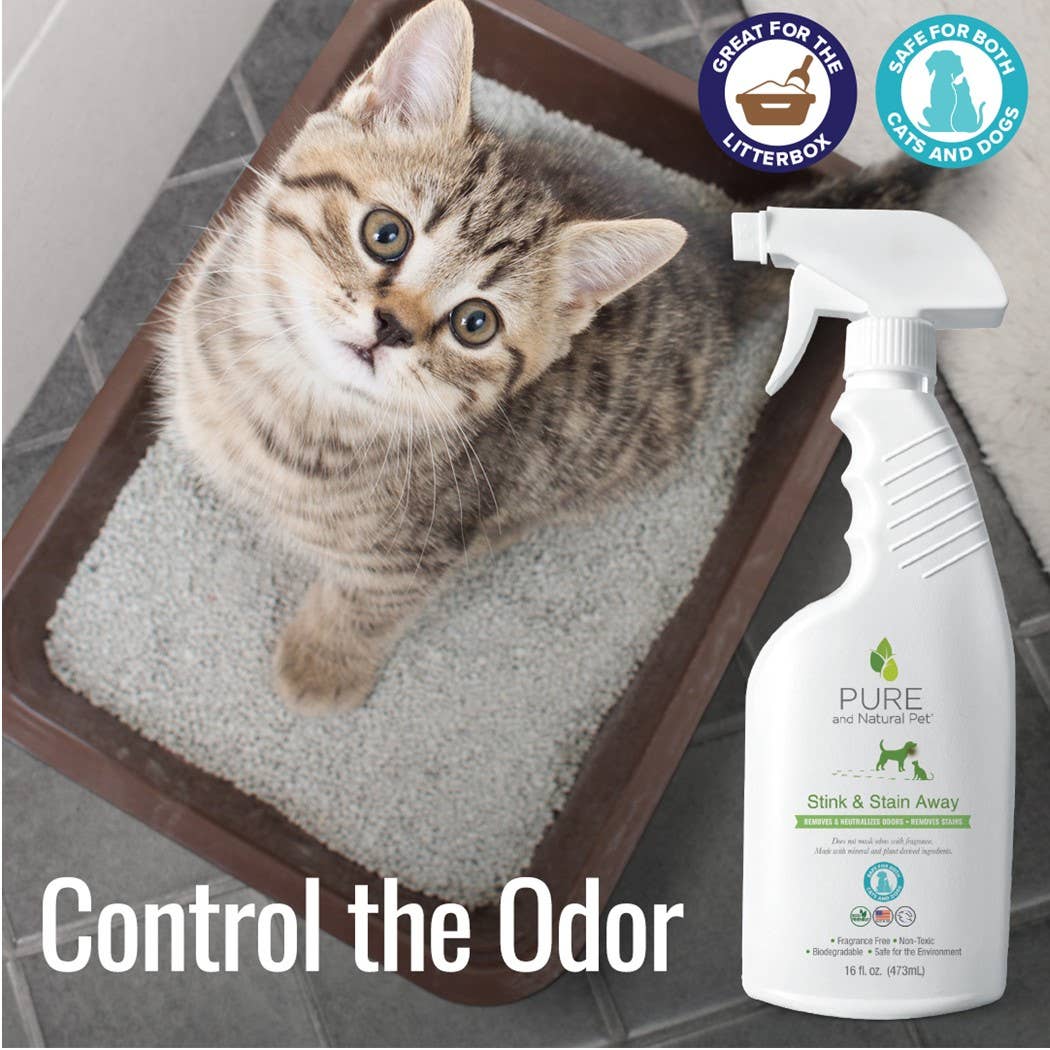 Pure and Natural Pet - Stink & Stain Away Spray - Pet Odor Remover