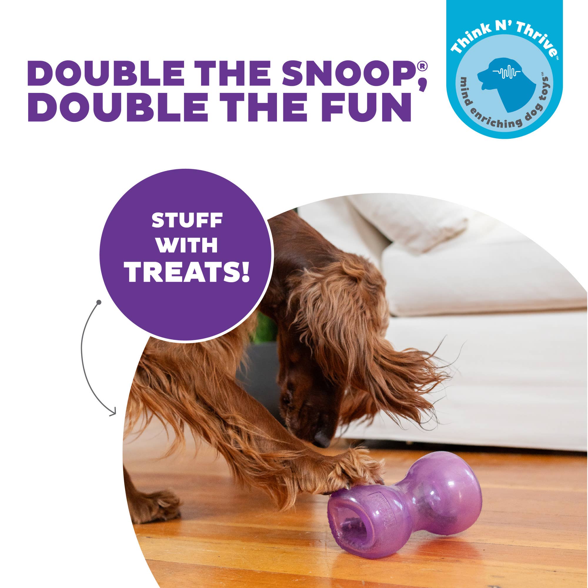 Pet Palette Distribution - Planet Dog Orbee-Tuff Double Snoop Interactive Dog Toy