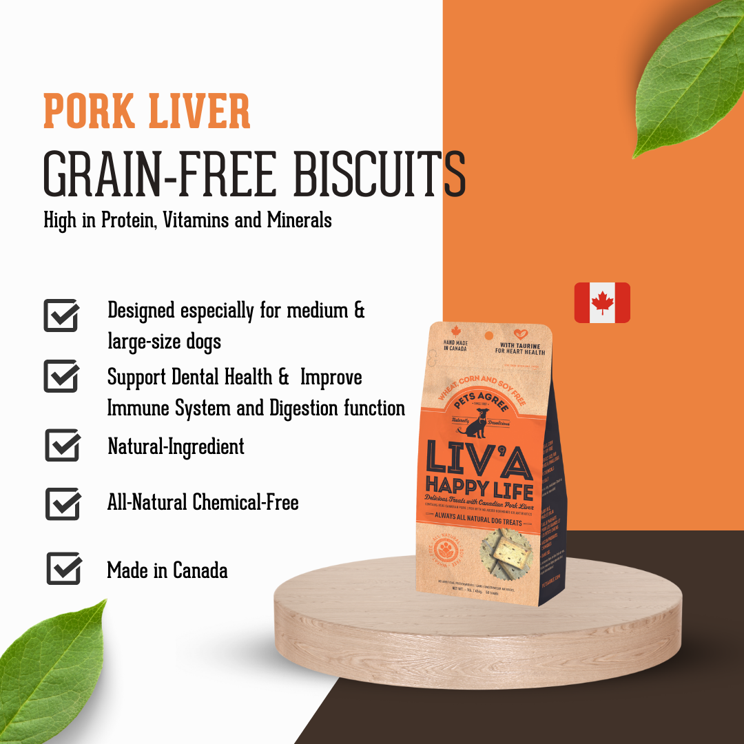The Granville Island Pet Treatery - Liv'A Happy Life (Liver Biscuit, Grain Free dog treat)