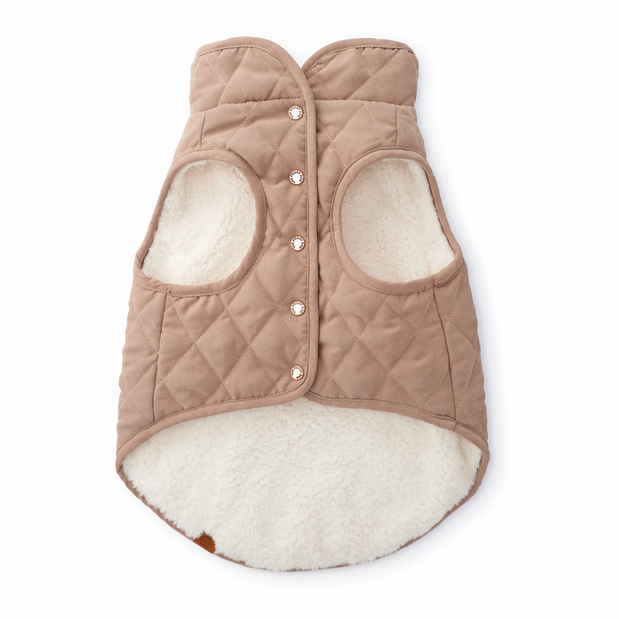 The Foggy Dog - Fawn Sherpa-Lined Reversible Dog Jacket