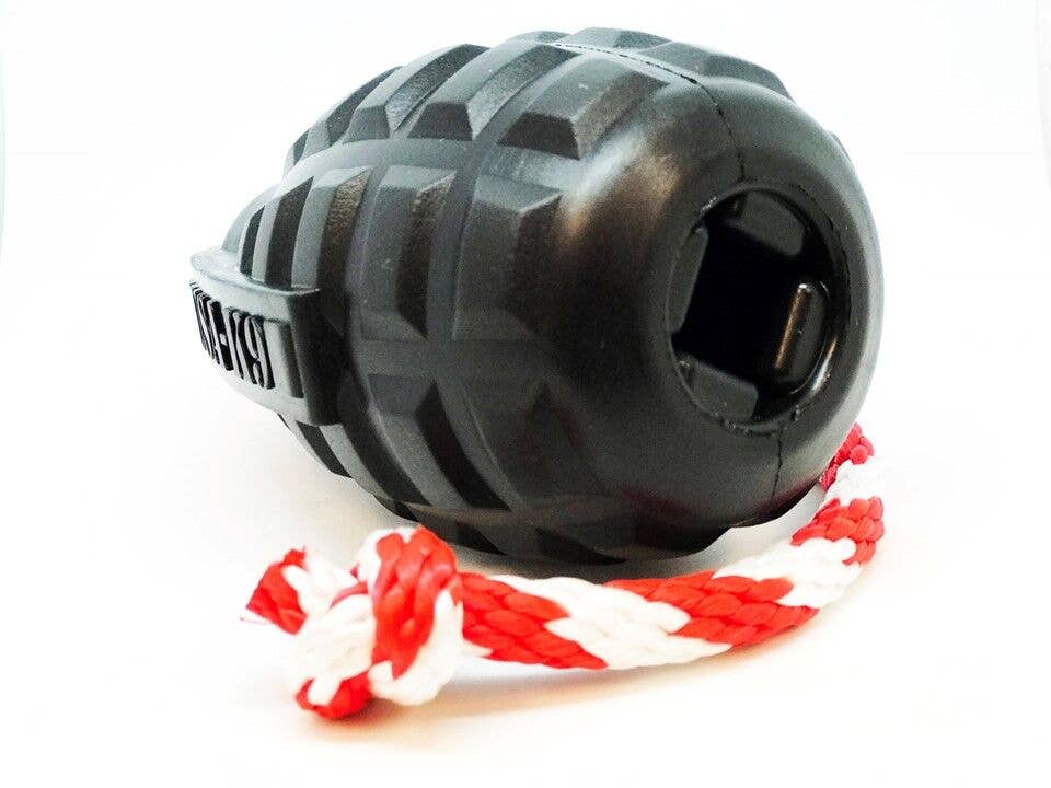 SodaPup - USA-K9 Magnum Grenade - Chew Toy - Reward Toy - Black