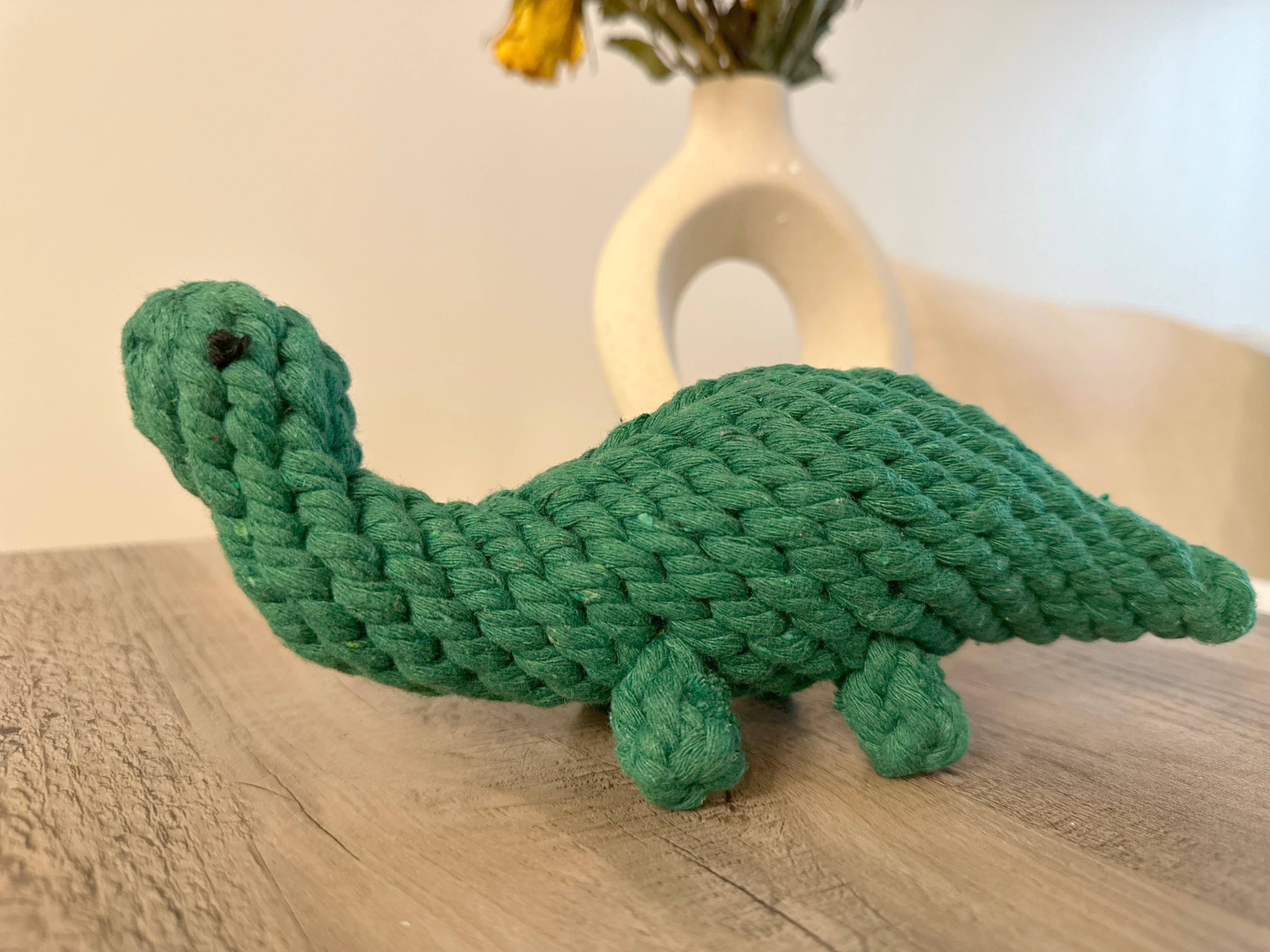 CSCORD International LLC - Handmade Sustainable Green Dinosaur Rope Toys