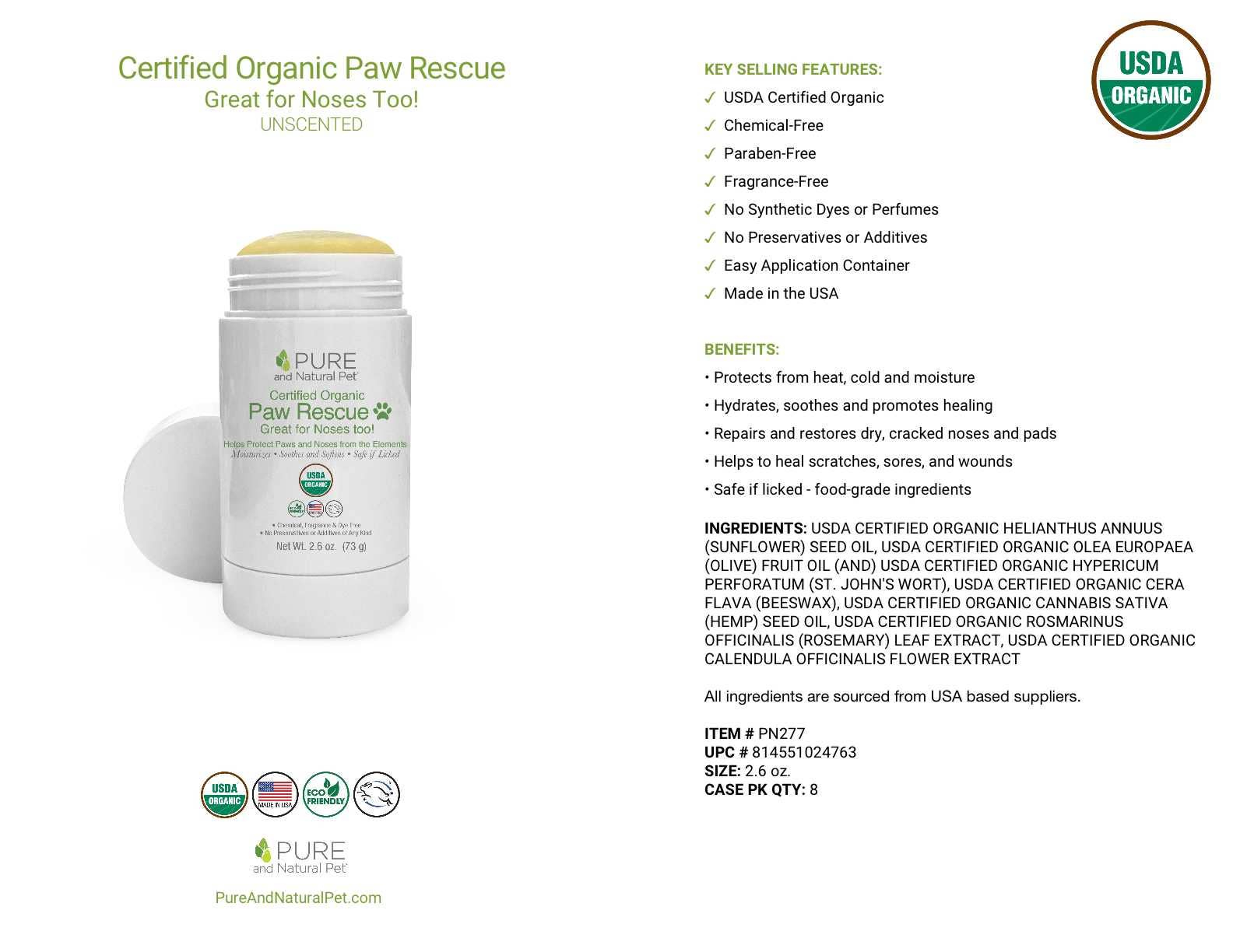 Pure and Natural Pet - Paw Rescue | Great for Noses too!