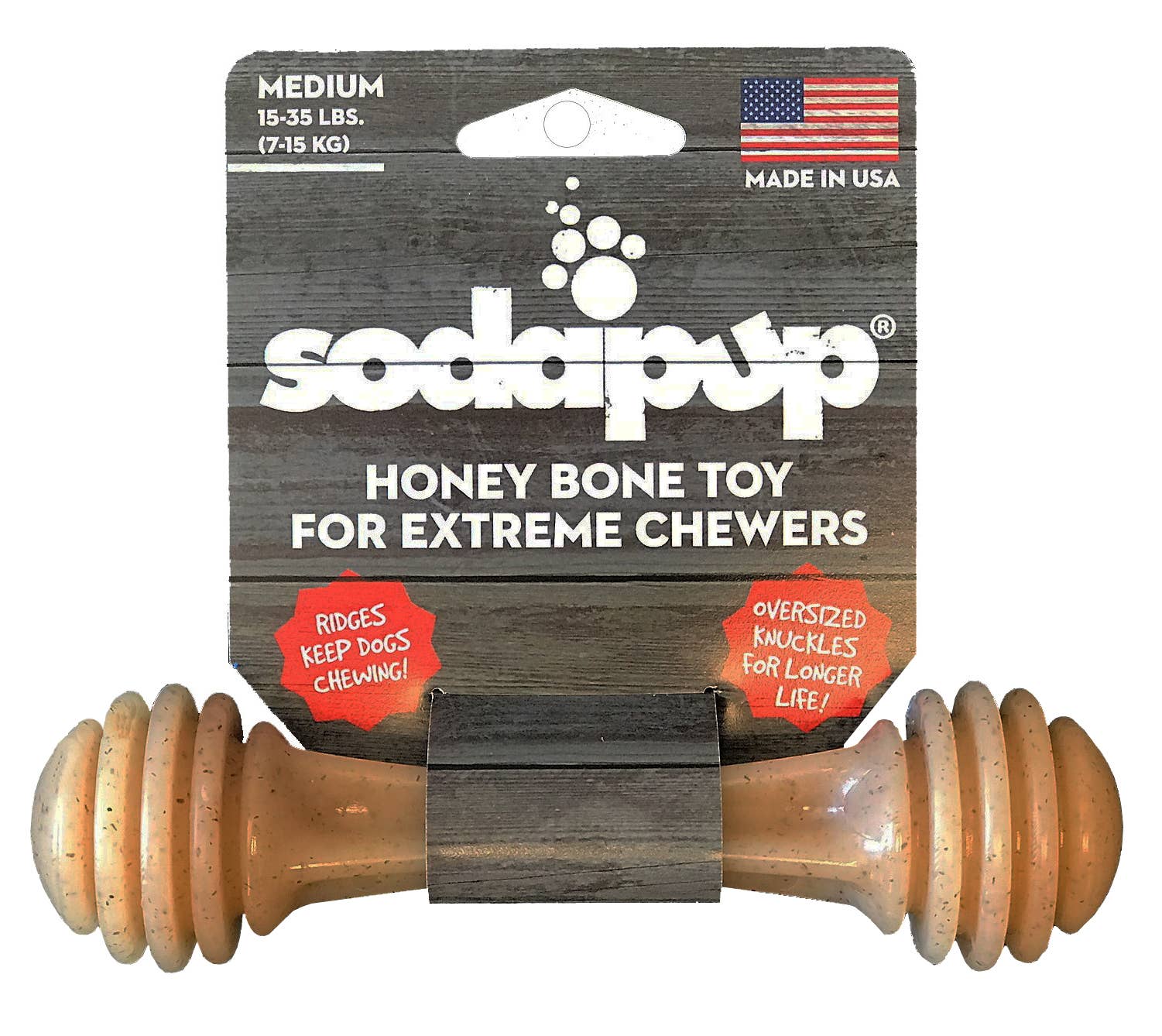 SodaPup - Honey Bone Nylon Chew Bone for Dogs