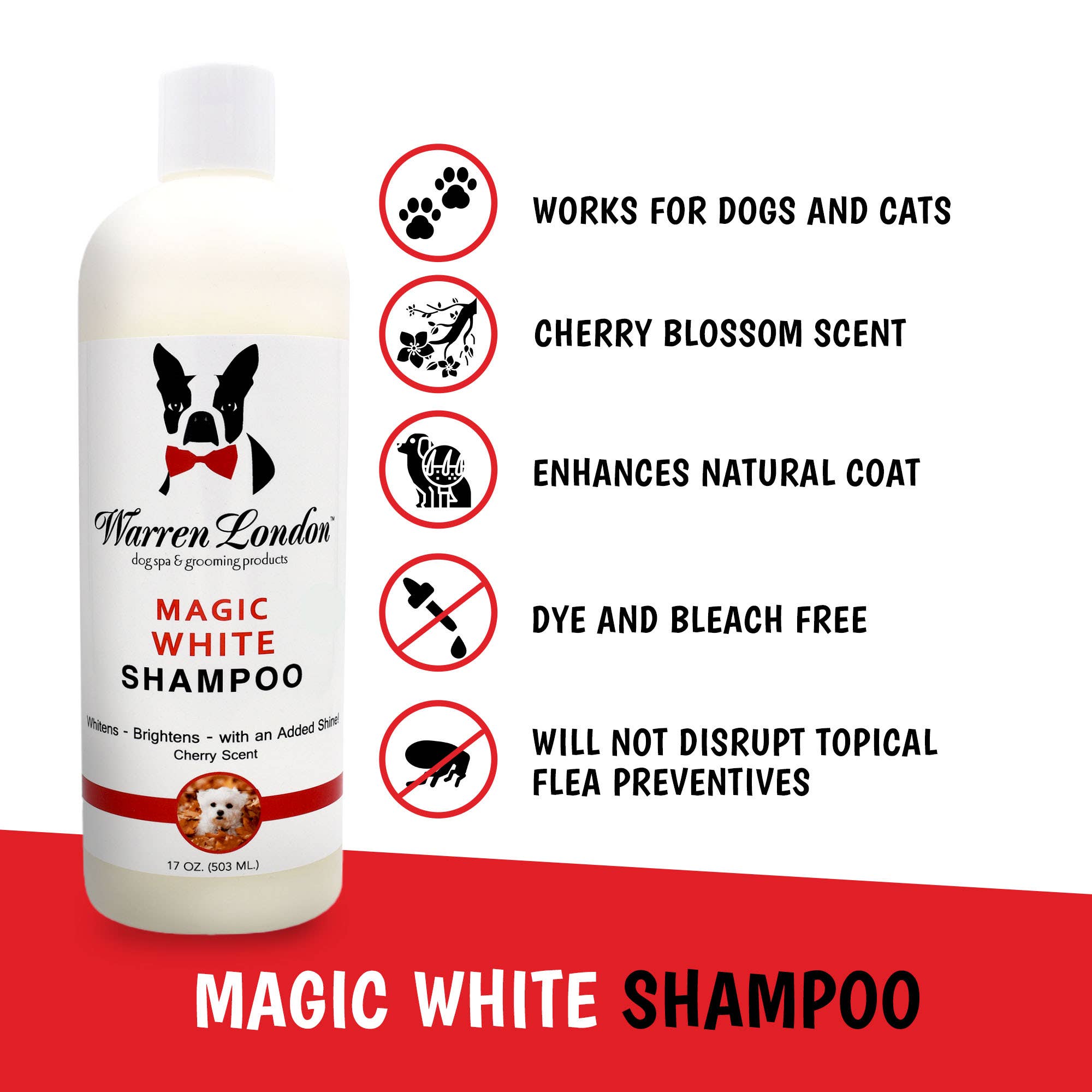 Warren London Dog Products - Shampoo: Magic White - 2 Sizes