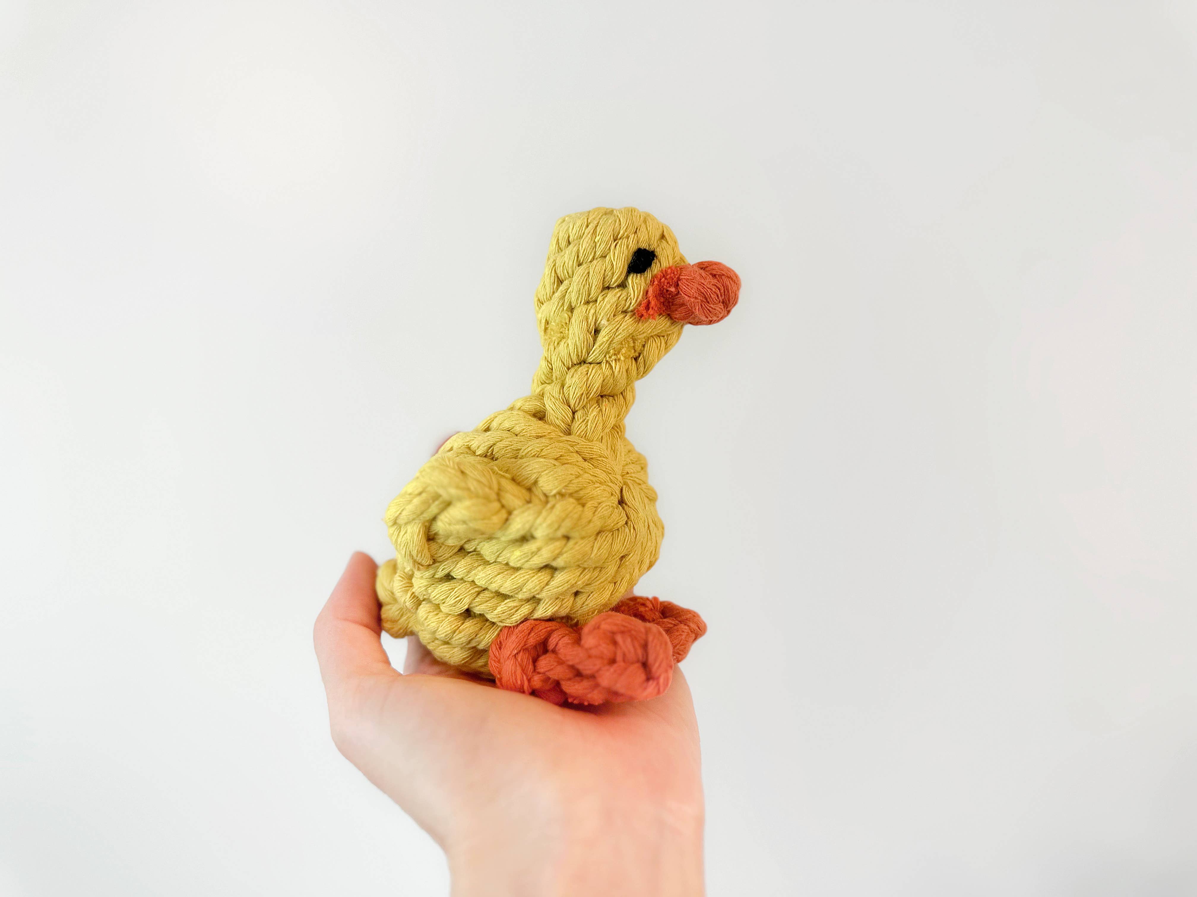 CSCORD International LLC - Handmade Sustainable Yellow Duck Rope Toys