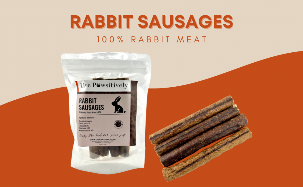 Rabbit Sausage for Dogs