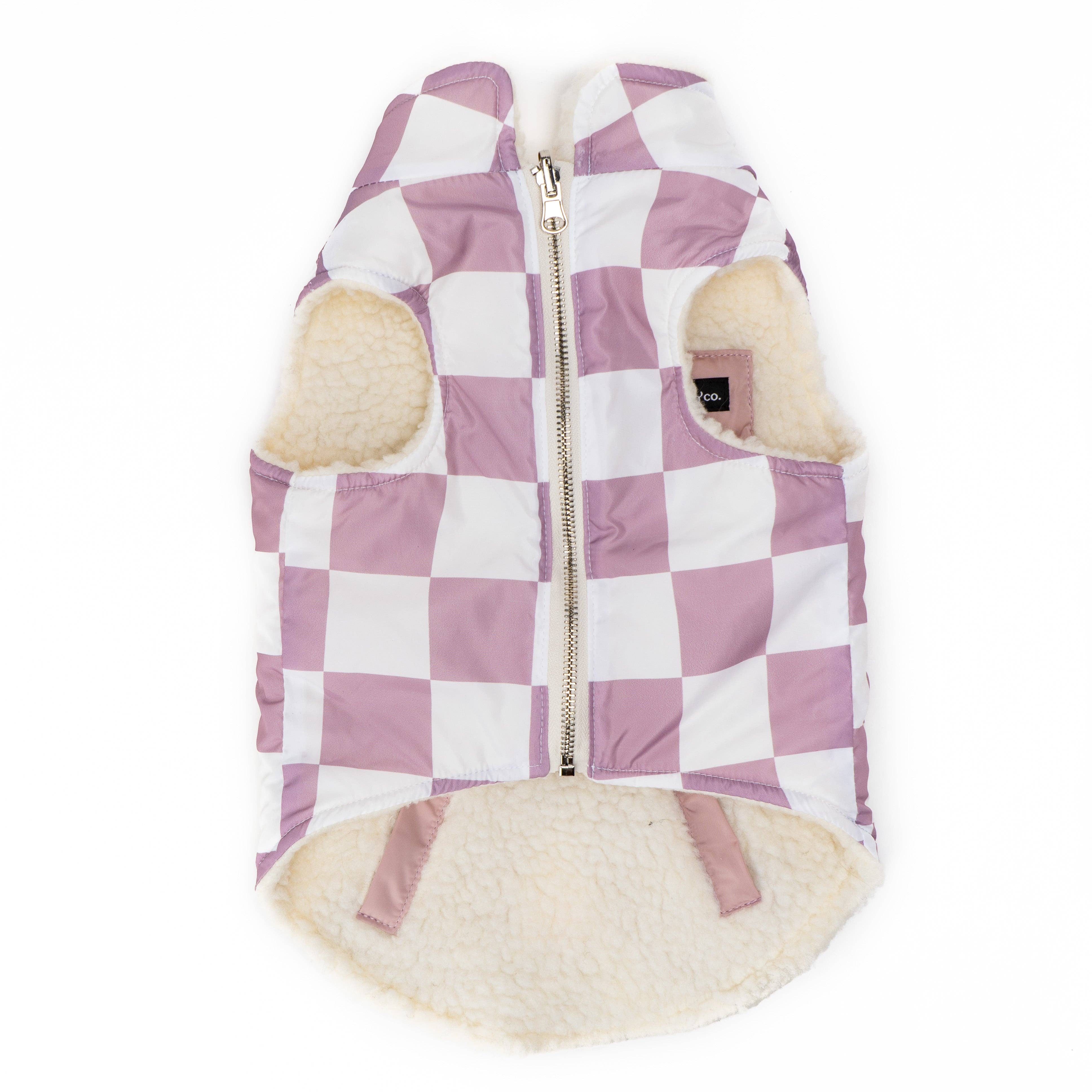 The Checked Out Reversible Teddy Vest: Large