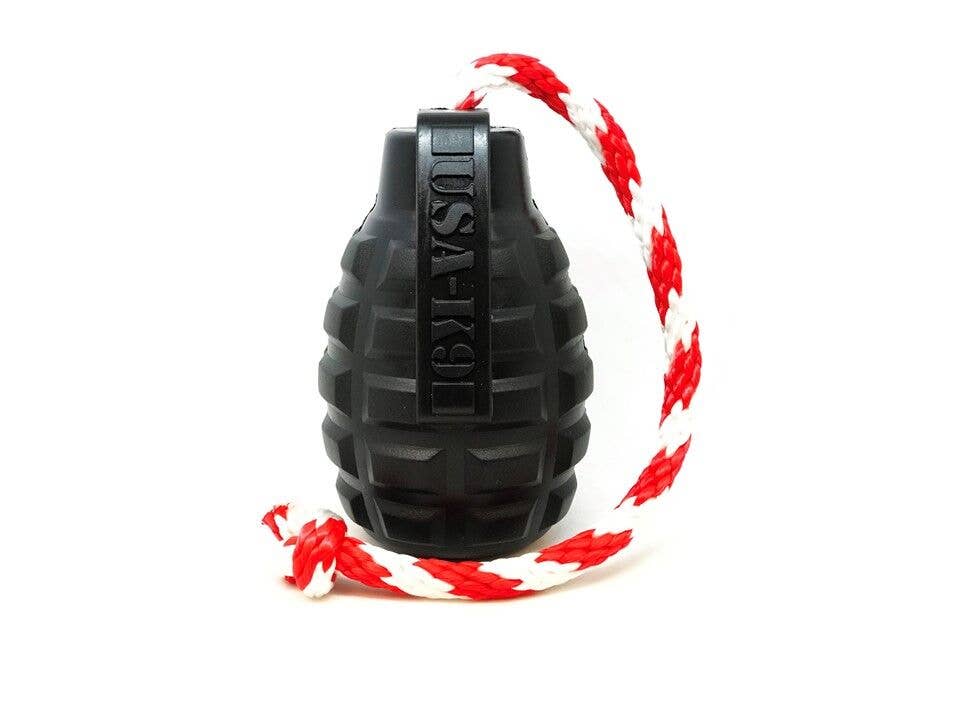 SodaPup - USA-K9 Magnum Grenade - Chew Toy - Reward Toy - Black