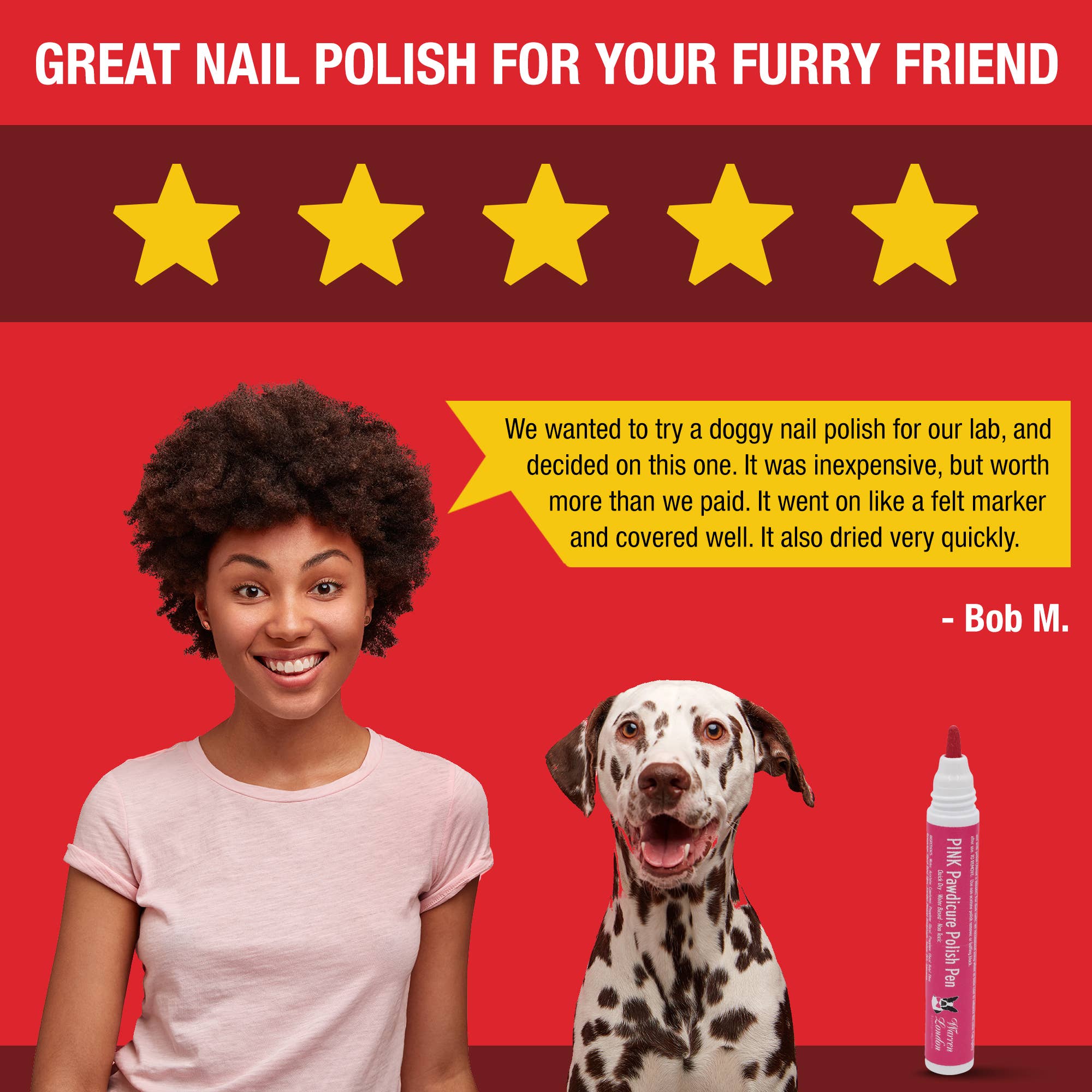 Warren London Dog Products - Pawdicure Nail Polish Pen - Quick Dry - 13 Colors