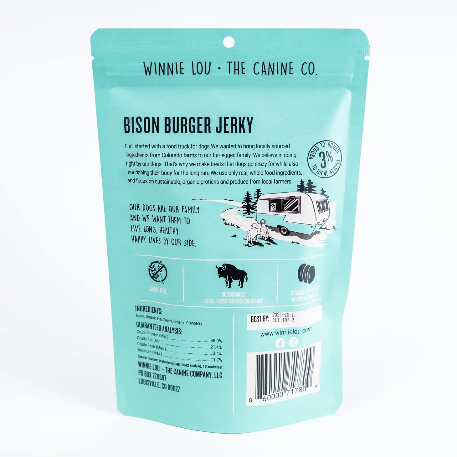 Winnie Lou - The Canine Co. - Bison Burger Jerky