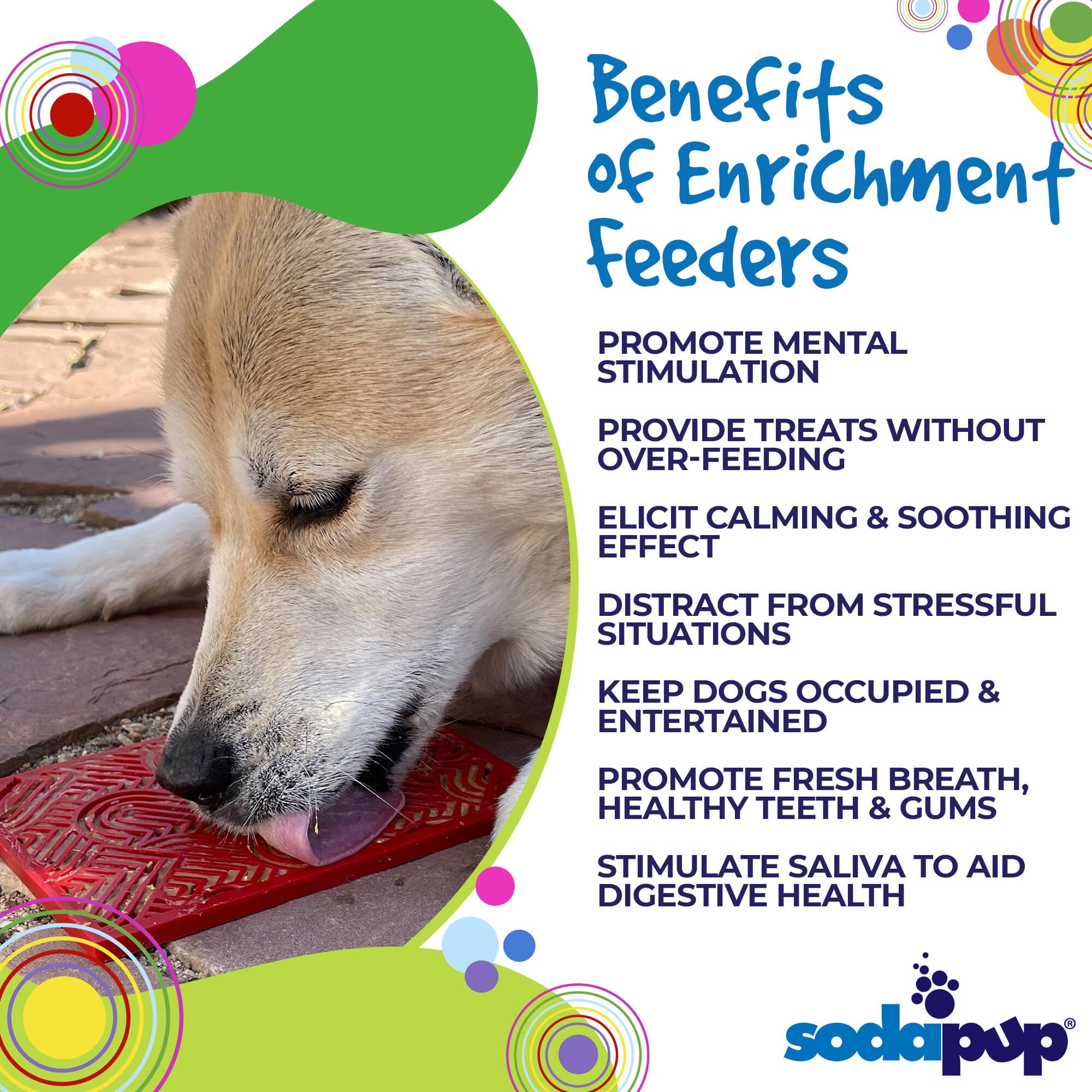 SodaPup - Heart Design "Love" Emat Enrichment Lick Mat - Red