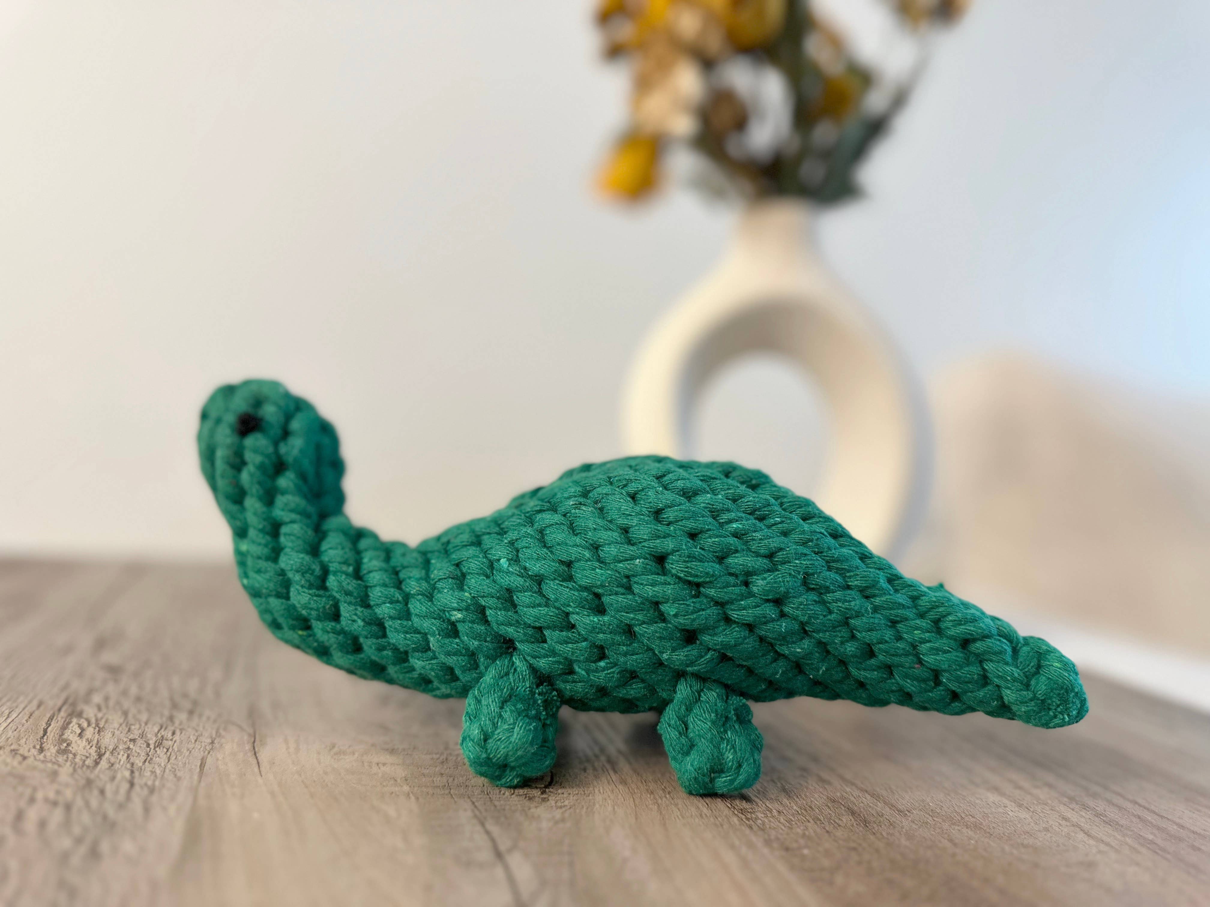 CSCORD International LLC - Handmade Sustainable Green Dinosaur Rope Toys