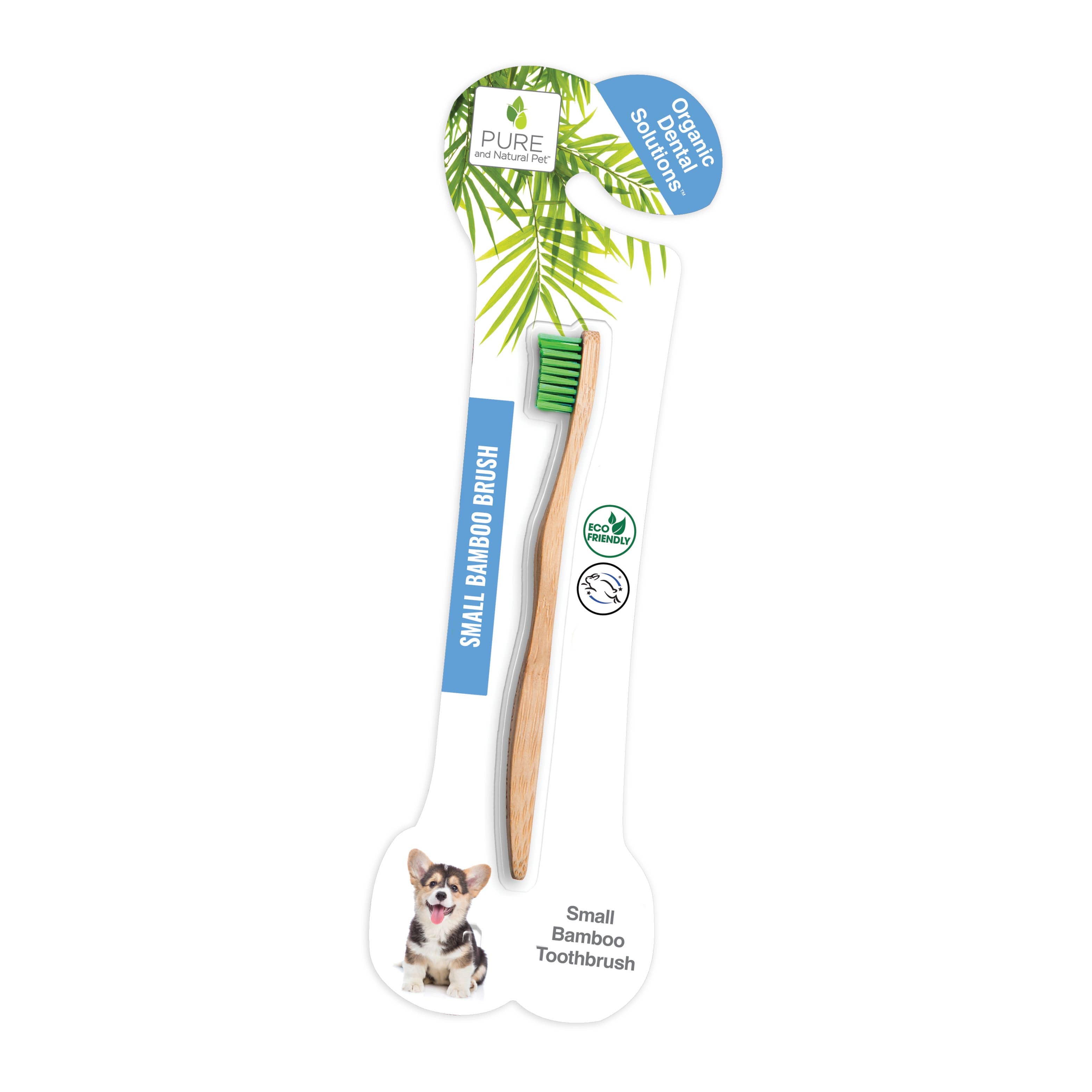 Pure and Natural Pet - Bamboo Toothbrush for Small Dogs - Organic Dental Solutions®
