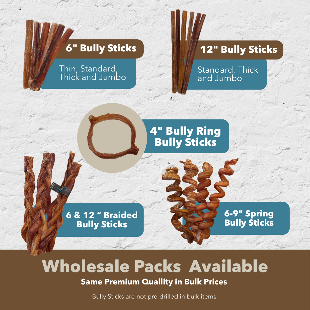 Mighty Chewz - 12" Thick Bulk Bully Sticks