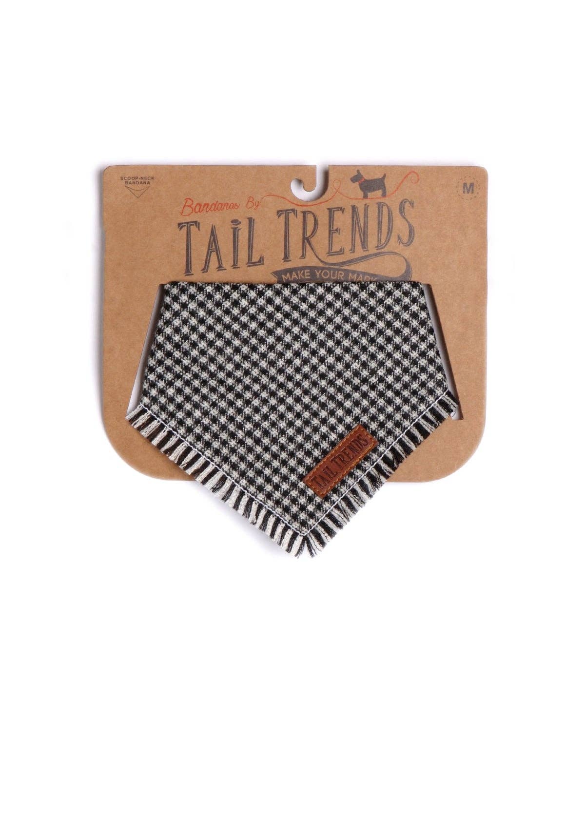 Tail Trends - Grey Plaid Frayed