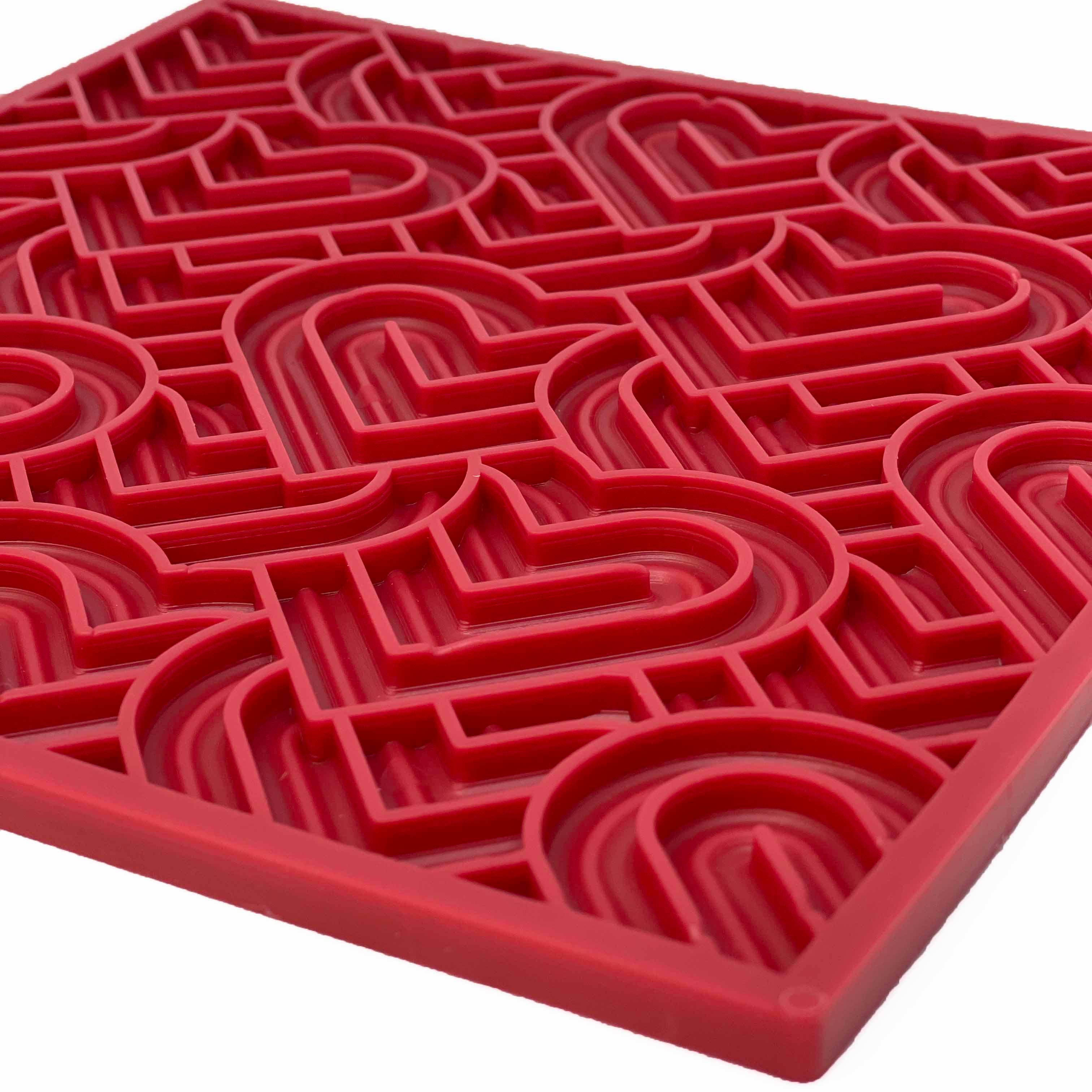 SodaPup - Heart Design "Love" Emat Enrichment Lick Mat - Red