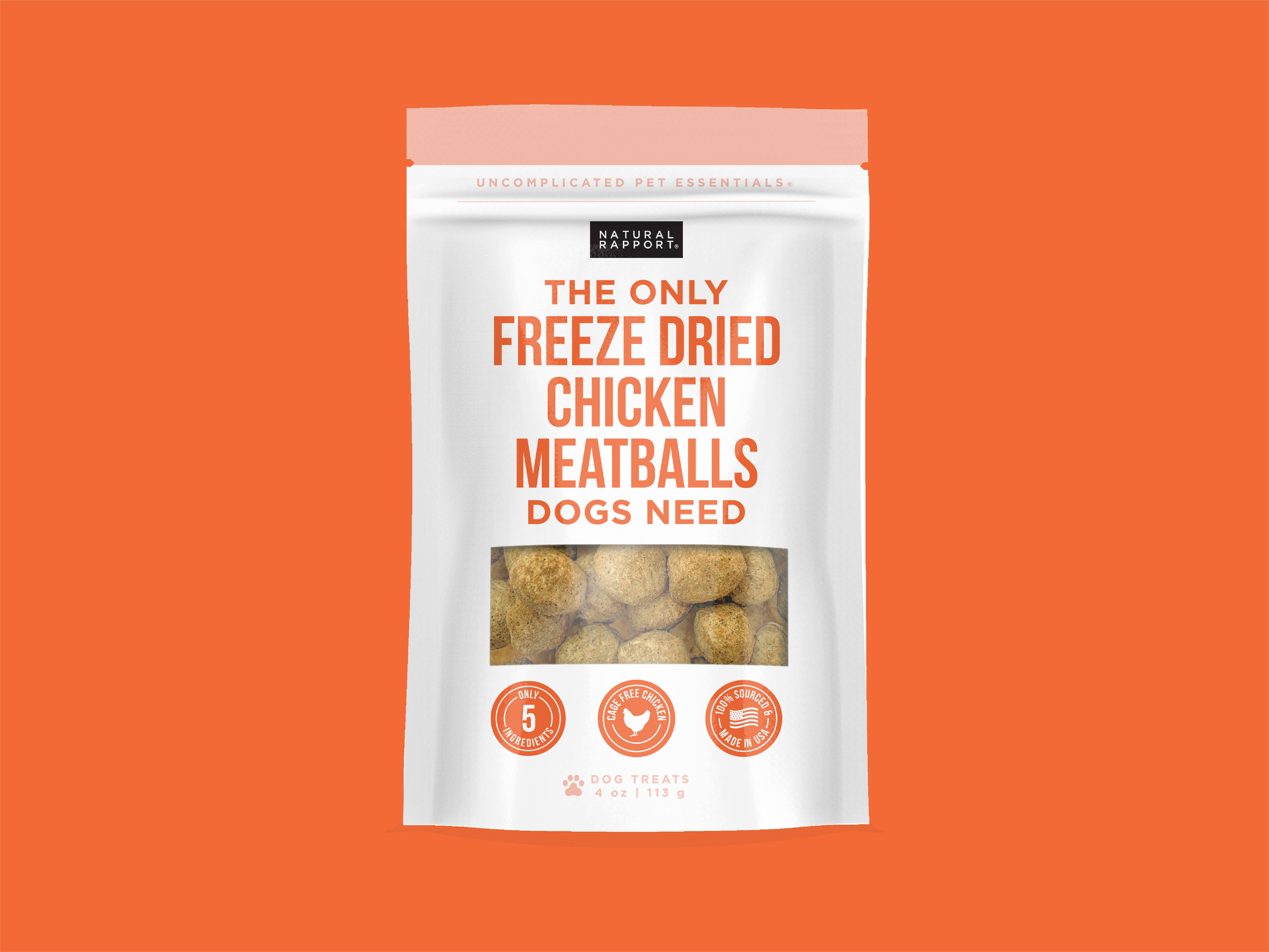 Natural Rapport - The Only Freeze Dried Chicken Meatballs Dogs Need