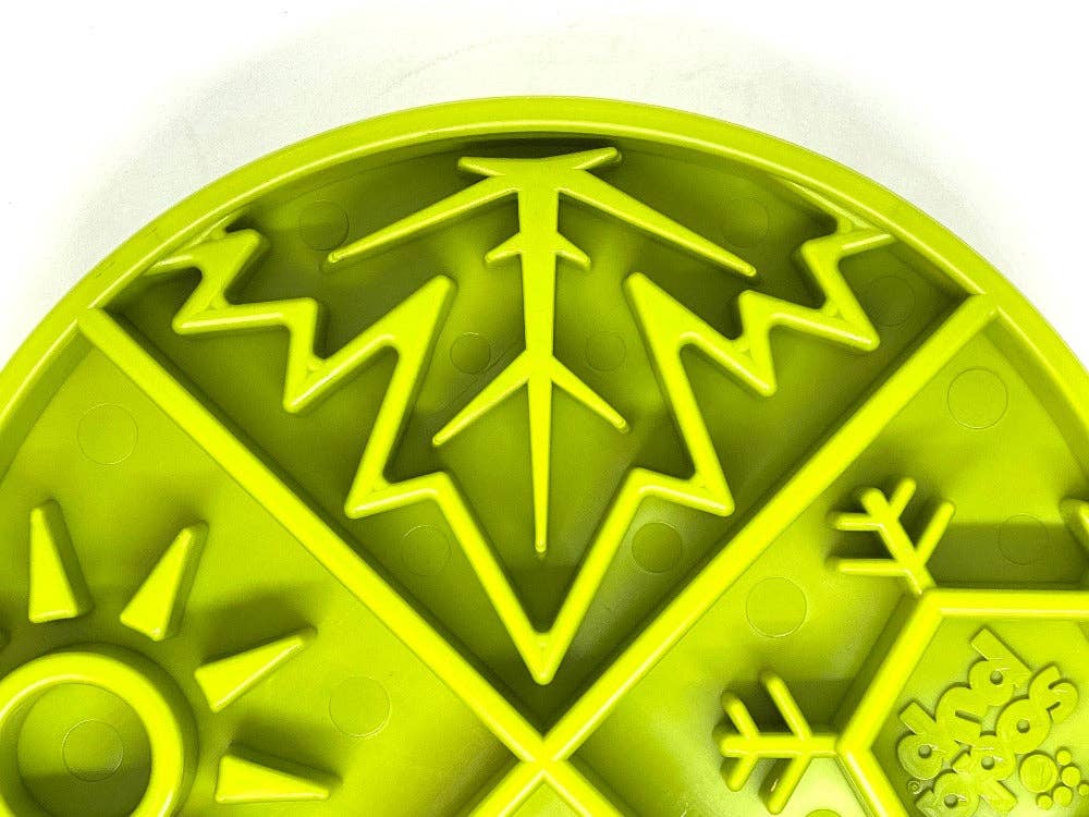 SodaPup Dog Toys - Four Seasons Design Shallow etRAY Enrichment Slow Feeder Bow