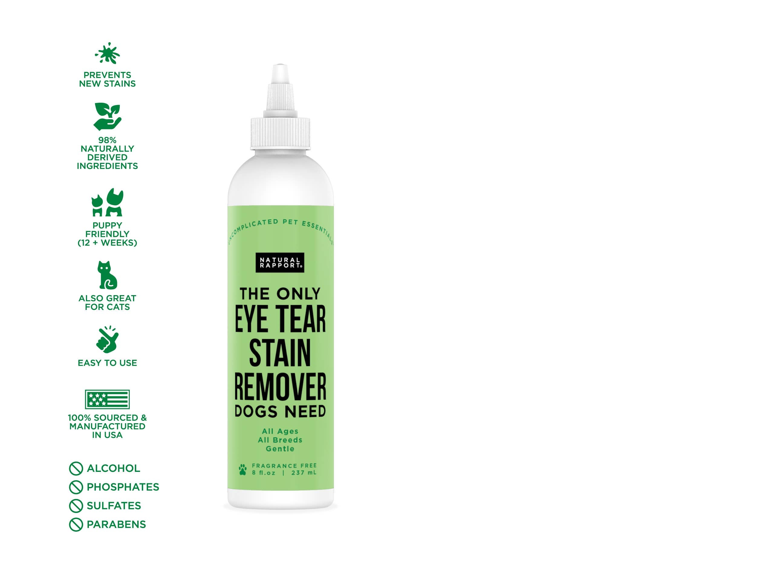 Natural Rapport - The Only Eye Tear Stain Remover Dogs Need