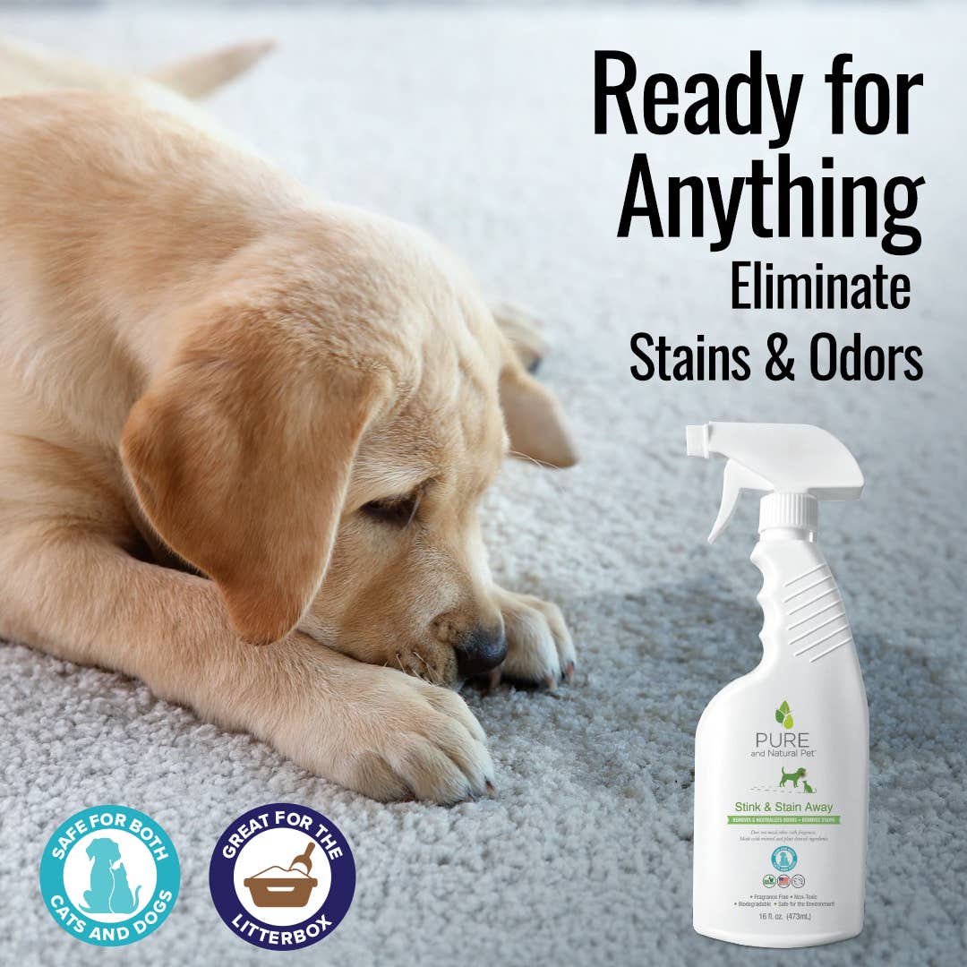 Pure and Natural Pet - Stink & Stain Away Spray - Pet Odor Remover