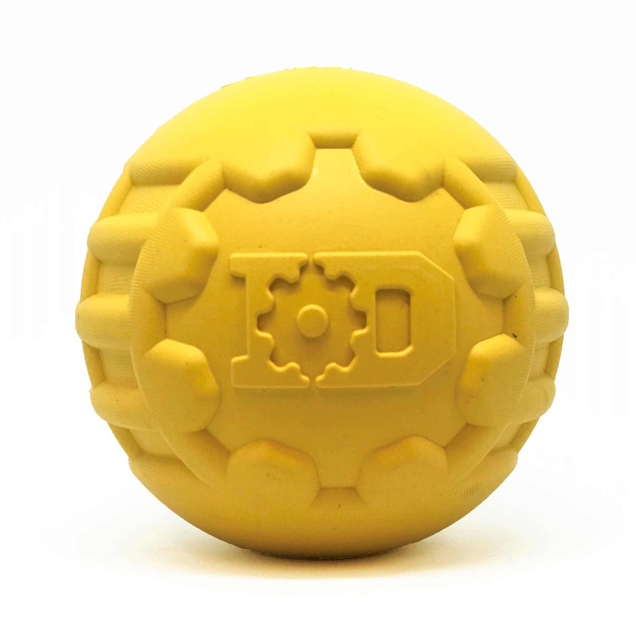 SodaPup - ID Ball - Chew Toy - Retrieving Toy - Large - Yellow