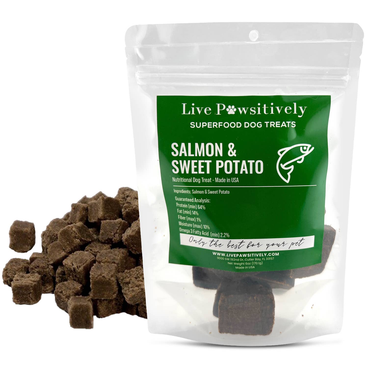 Live Pawsitive - Salmon & Sweet Potato (Soft Natural Dog Treat)