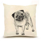 Pug 2 Large Pillow