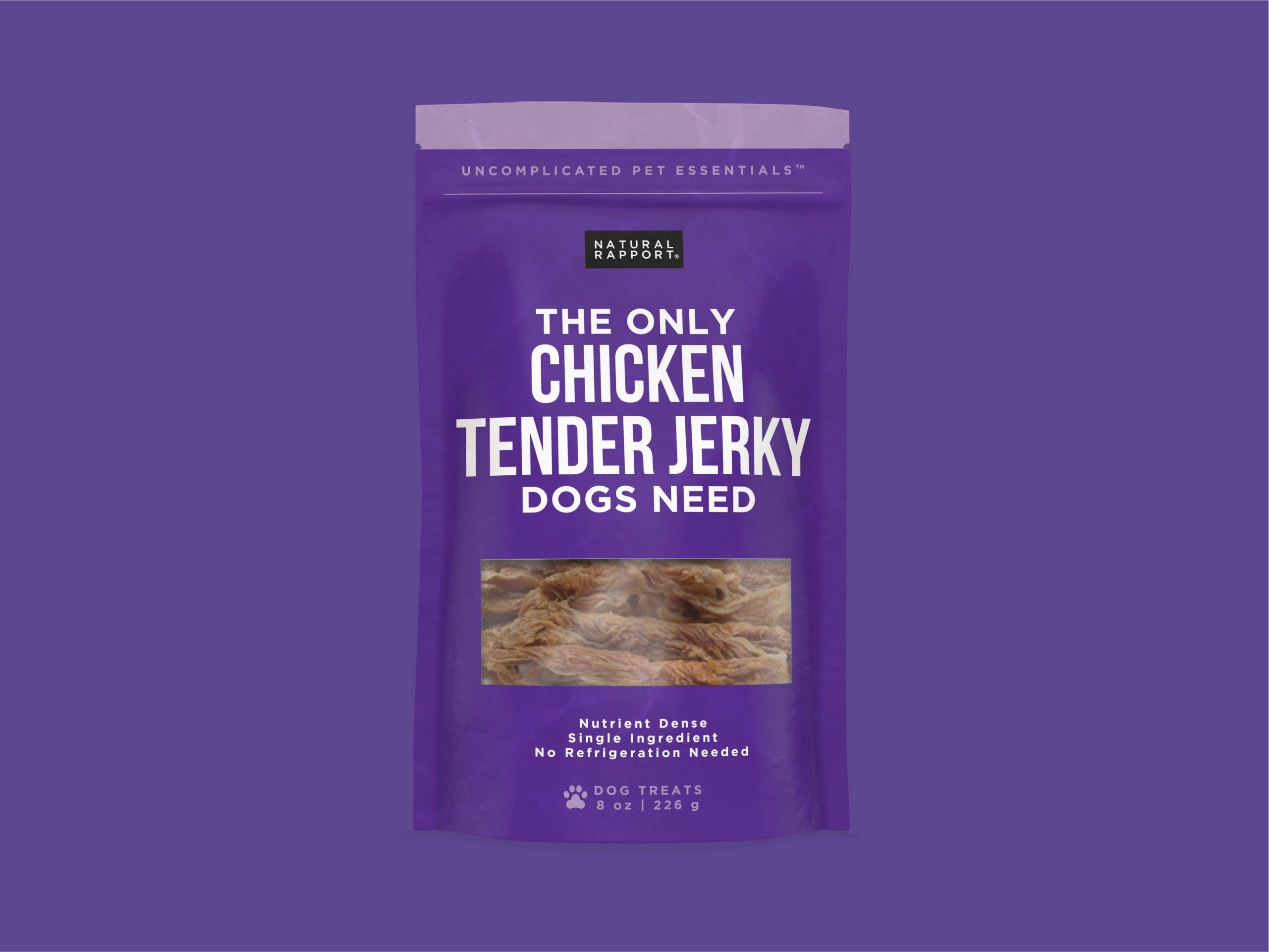 The Only Chicken Tender Jerky Dogs Need: 8 oz bag