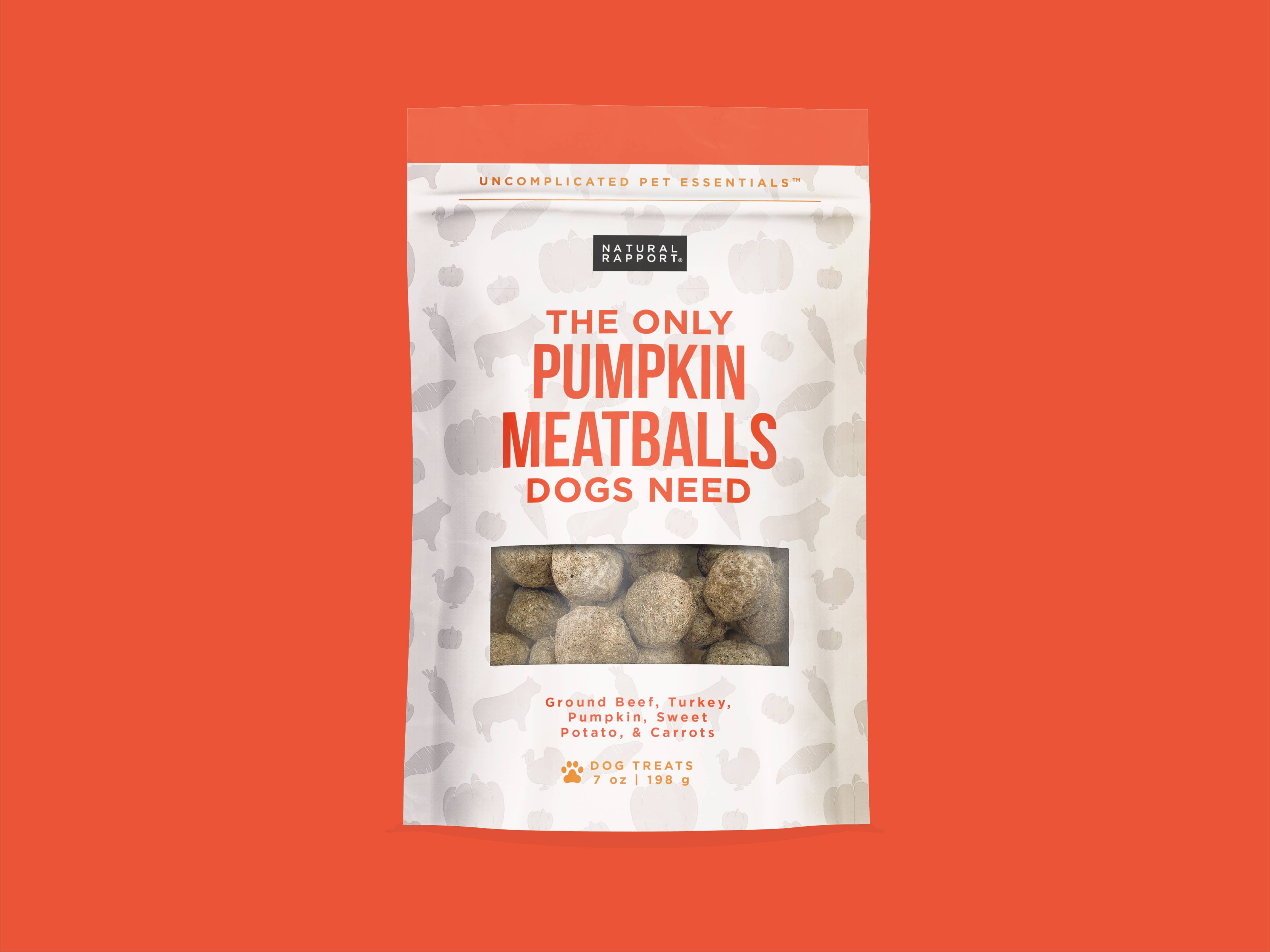 Natural Rapport - The Only Pumpkin Meatballs Dogs Need