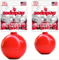 SodaPup - SP Christmas Ornament - Chew Toy - Treat Dispenser- Red: Large