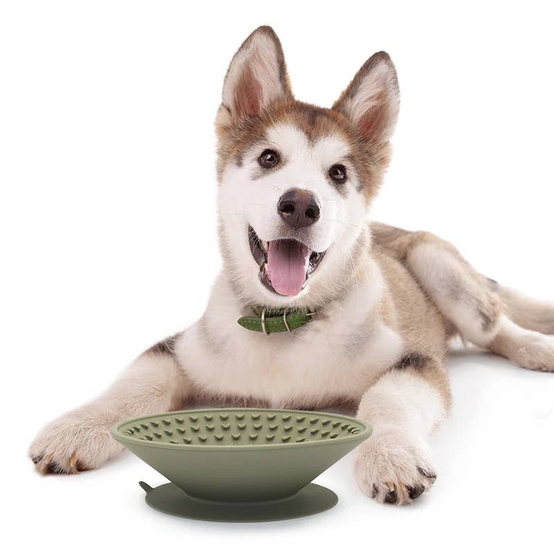 Plant Dog LLC - Green Silicone Slow Feeder Lick Bowl