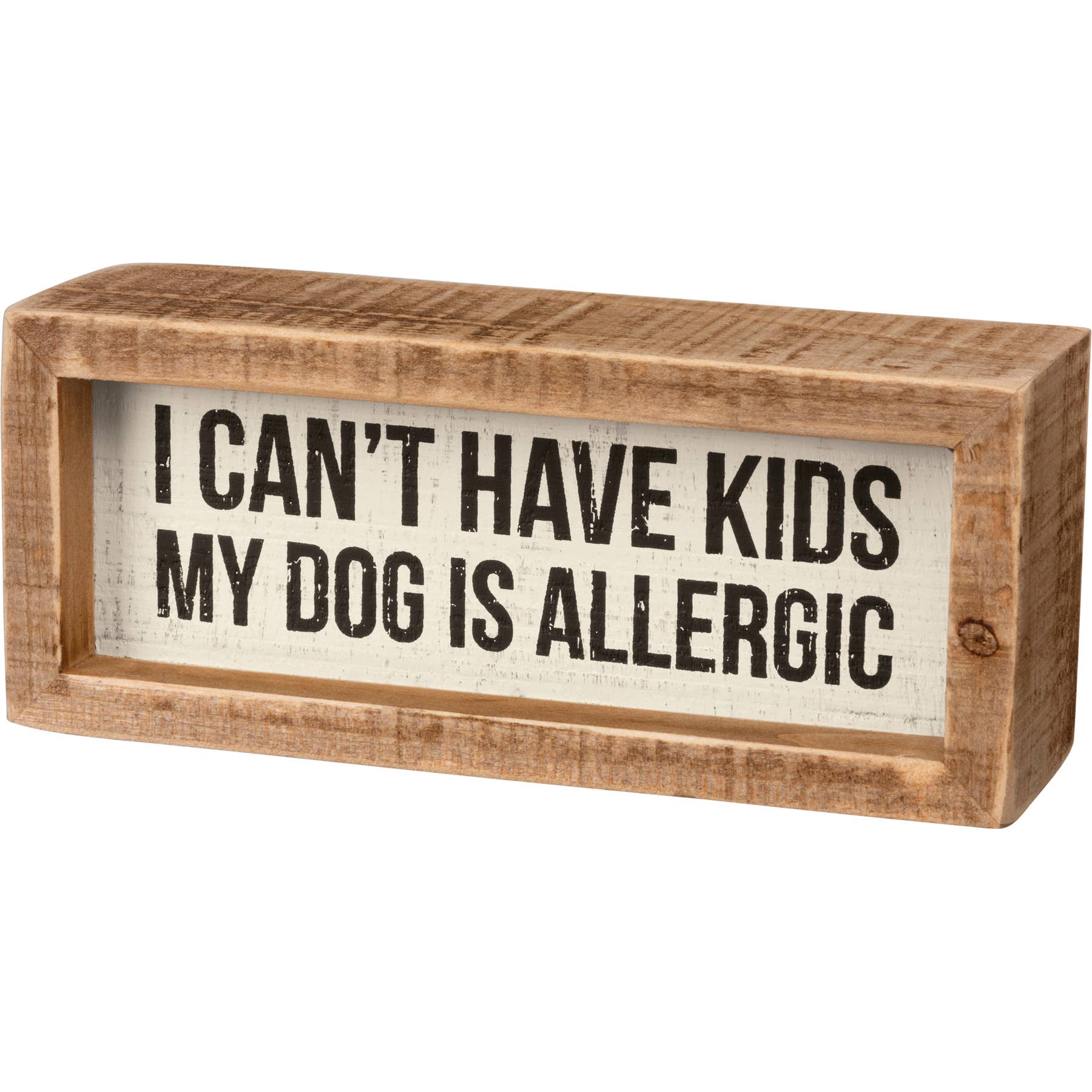 Primitives by Kathy - I Can't Have Kids Dog Is Allergic Inset Box Sign
