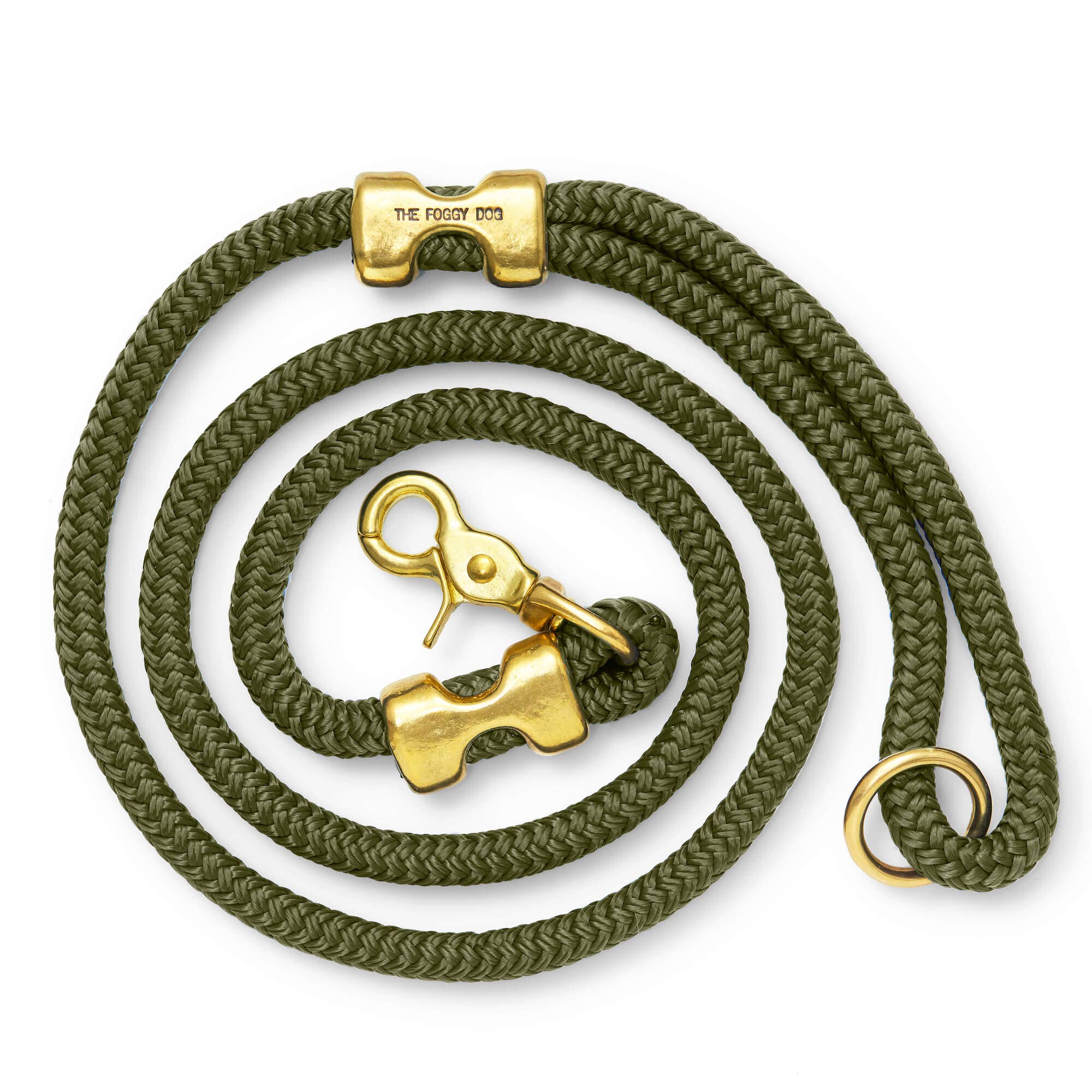 The Foggy Dog - Olive Marine Rope Dog Leash