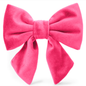 The Foggy Dog - Hot Pink Velvet Lady Dog Bow