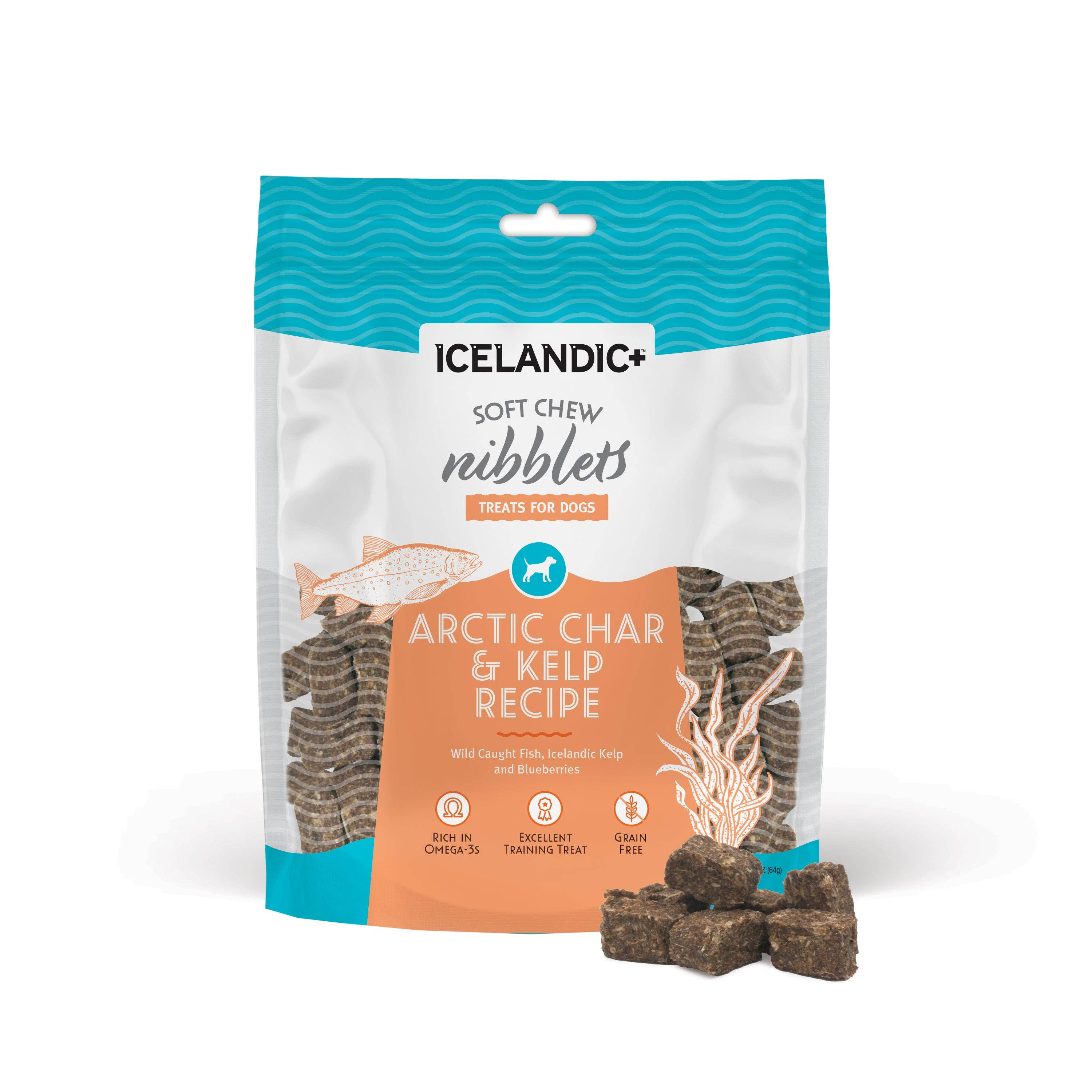 Icelandic+ Soft Chew Nibblets Arctic Char & Kelp Dog Treats